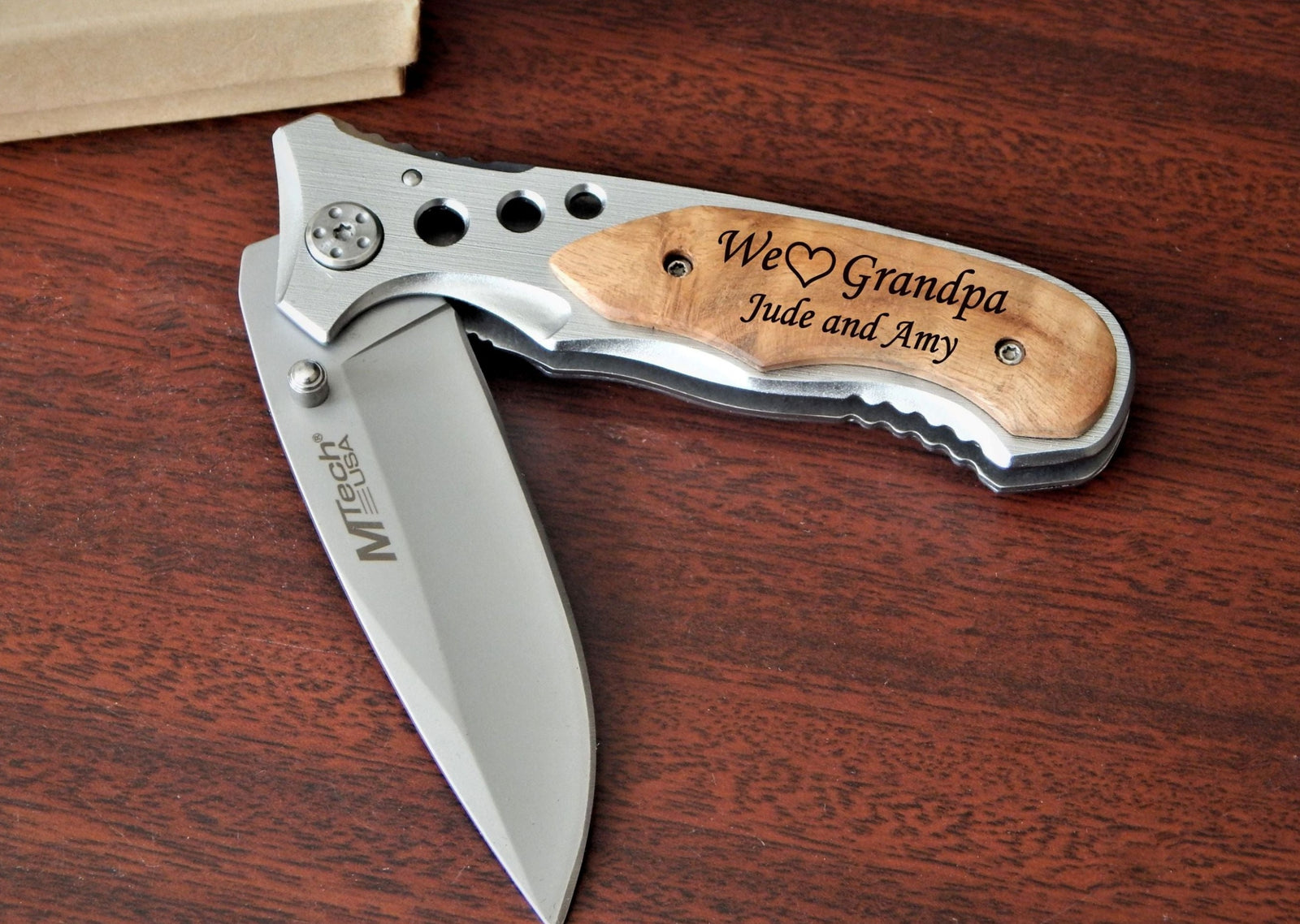 Personalized Gift for Grandpa | Engraved Pocket Knife | Fathers Day Gift