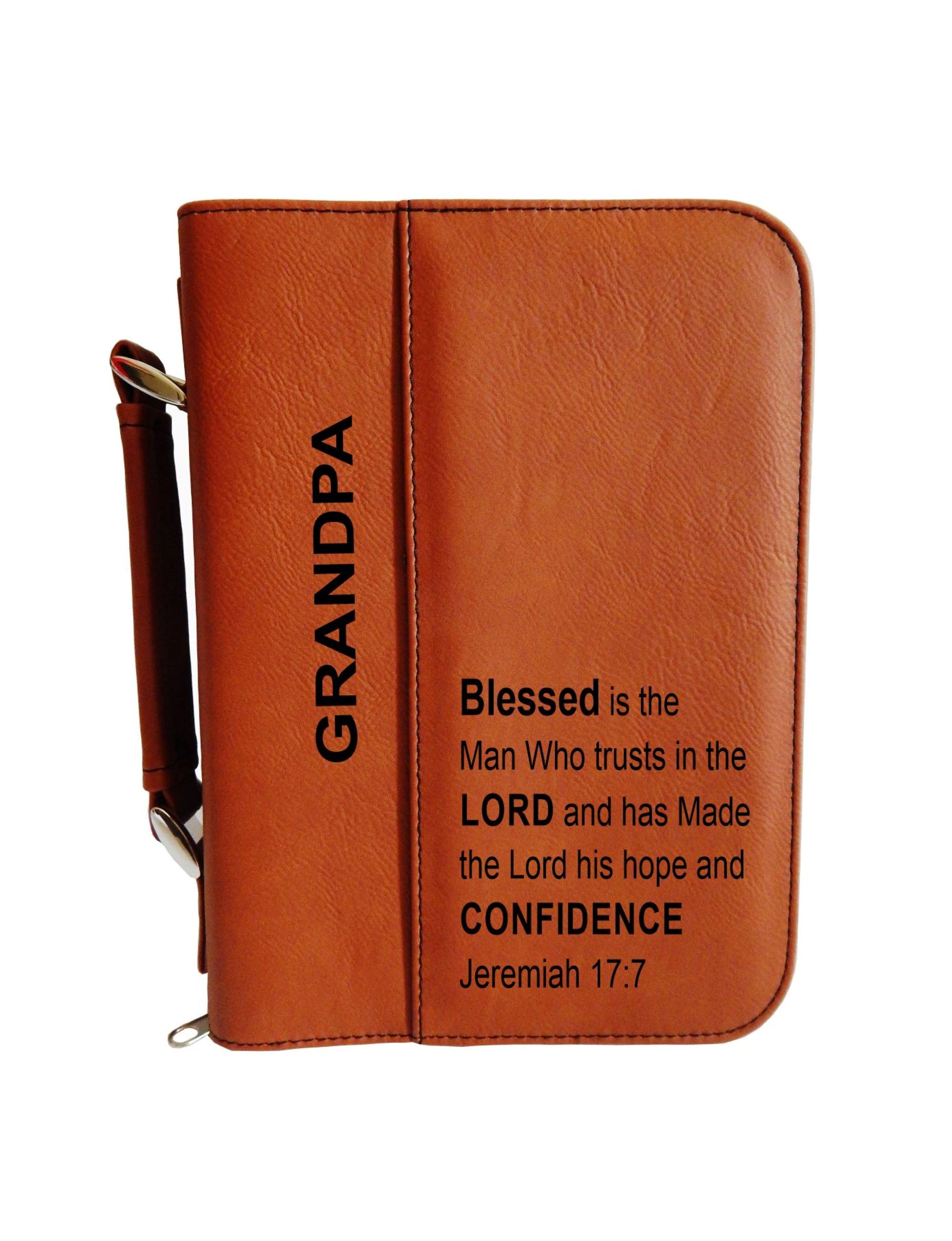 Grandfather Gift | Religious Gifts for Grandpa | Engraved Bible Cover BCL031