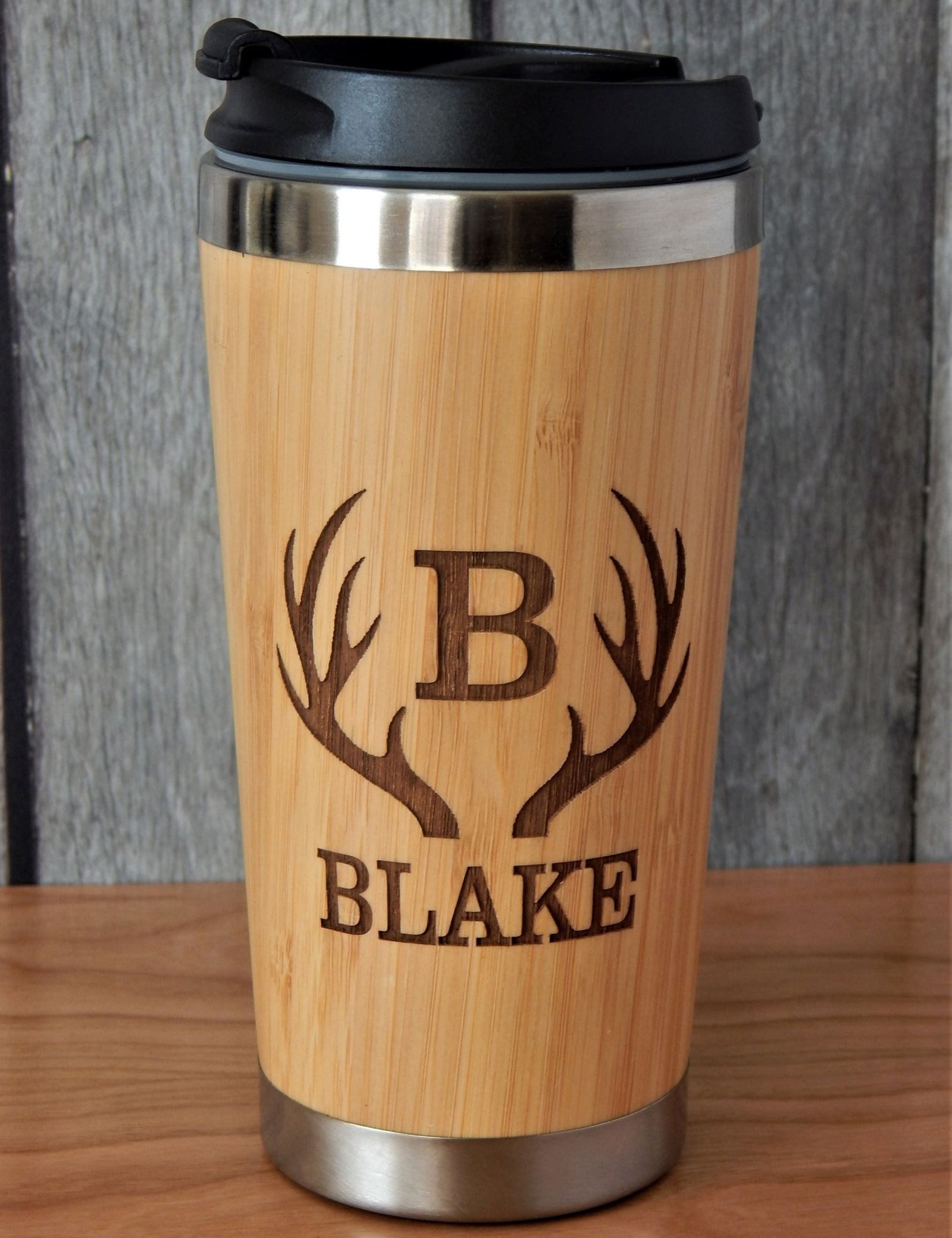 Custom Engraved Tumbler Gift for Groomsmen | Hunters Antler Cup for Men