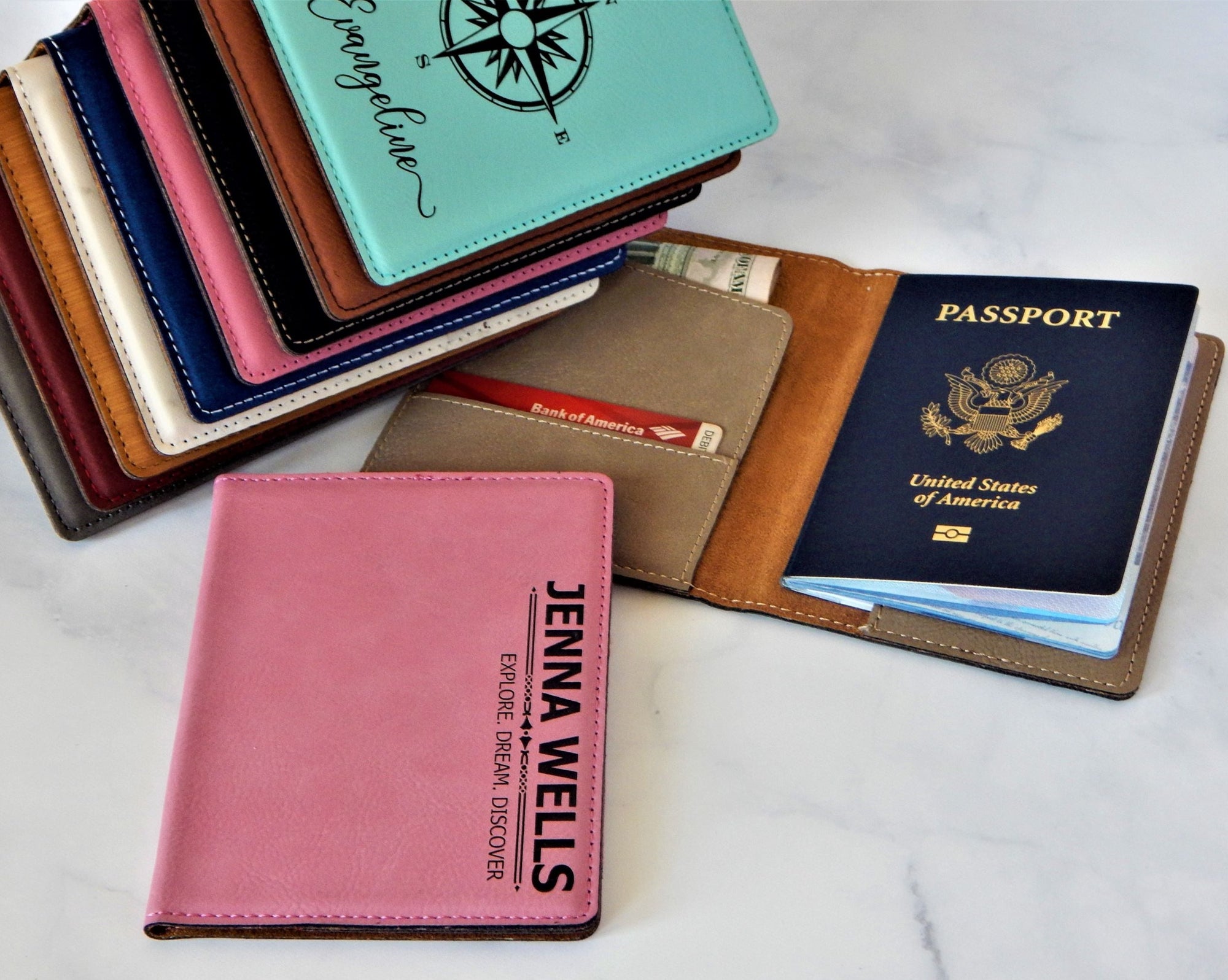 Custom Travel Gift for Women | Personalized Passport Holder