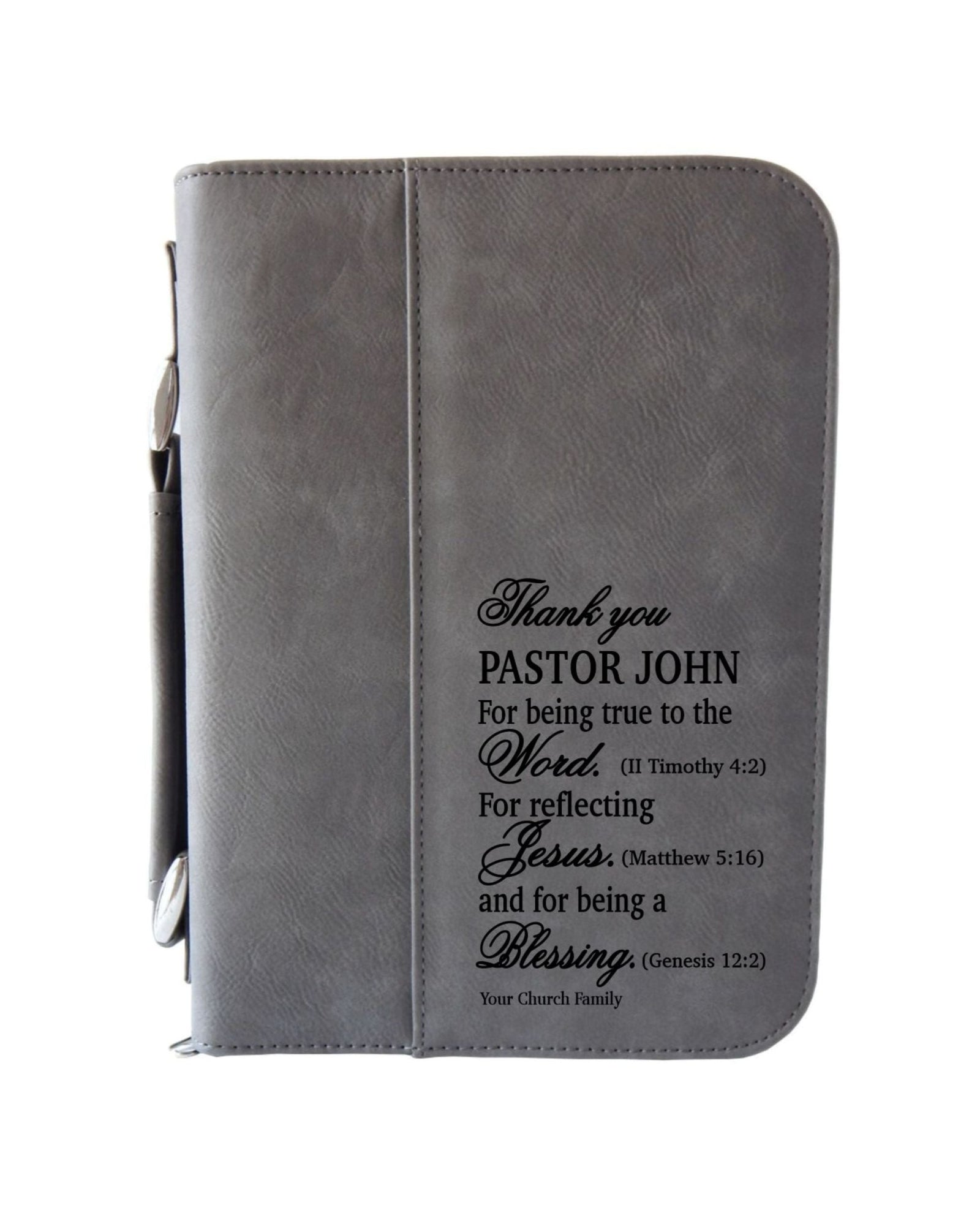 Personalized Engraved Leather Bible Cover Bishop Gift, BCL008