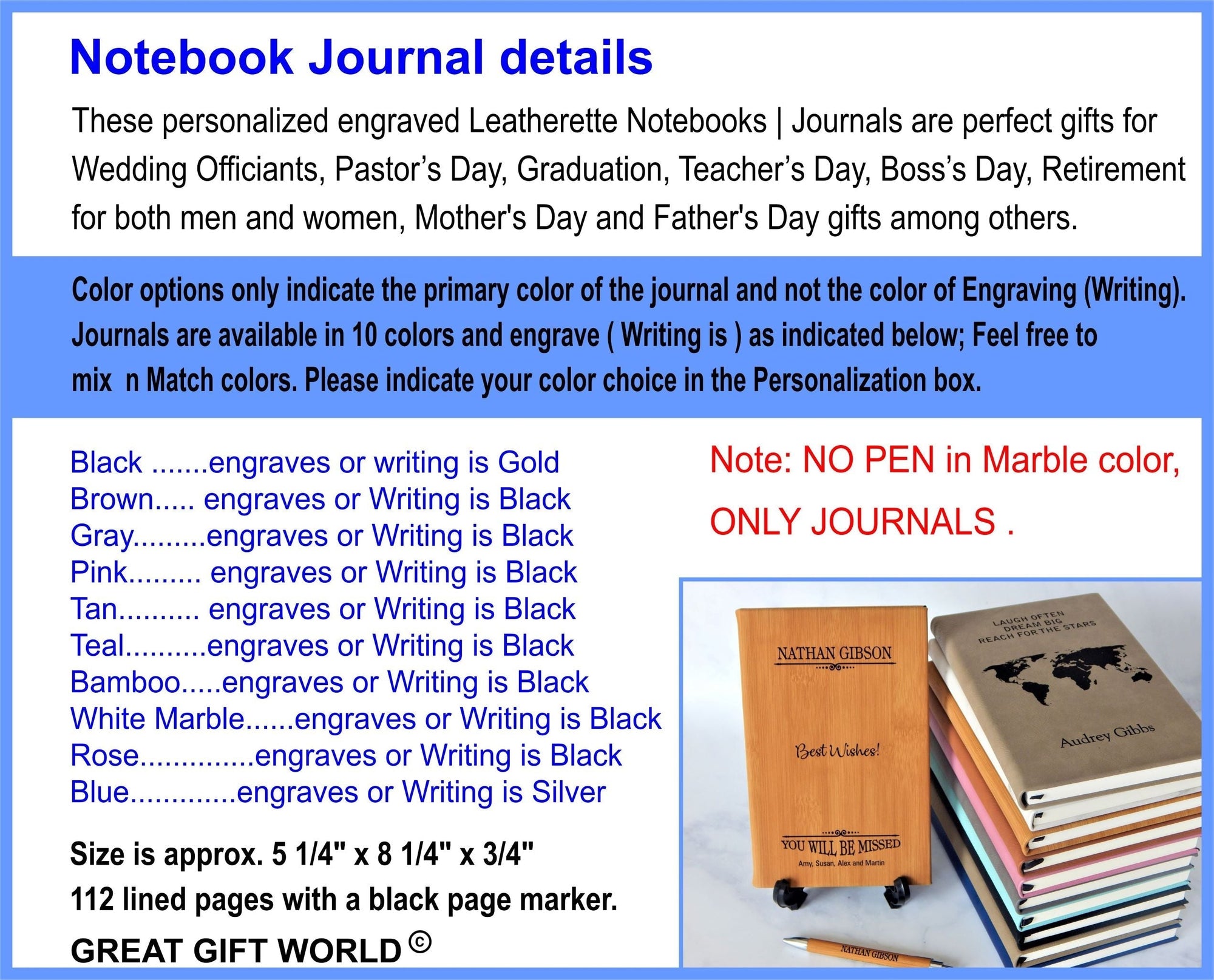 Personalized College Professor Mentor Teacher Gift | Custom Notebook