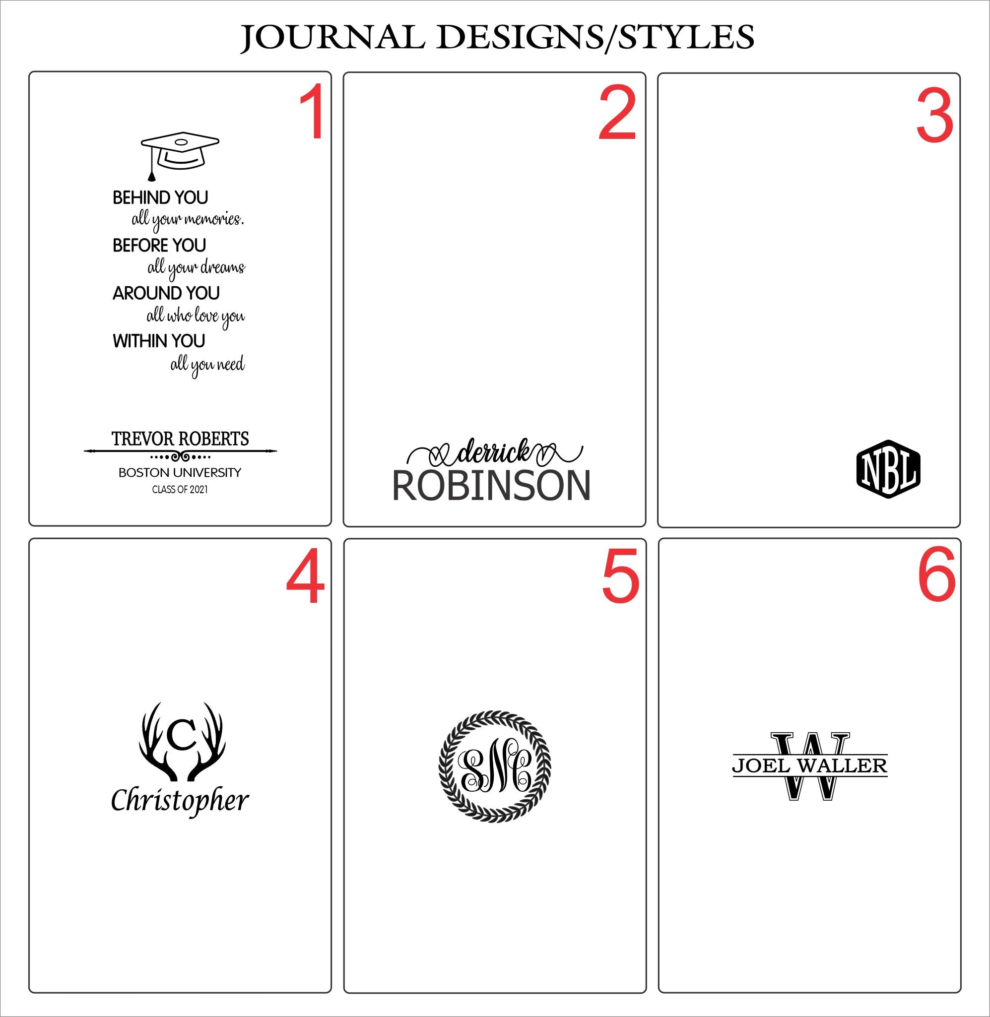 Monogram Leather Journal  | Personalized Notebook