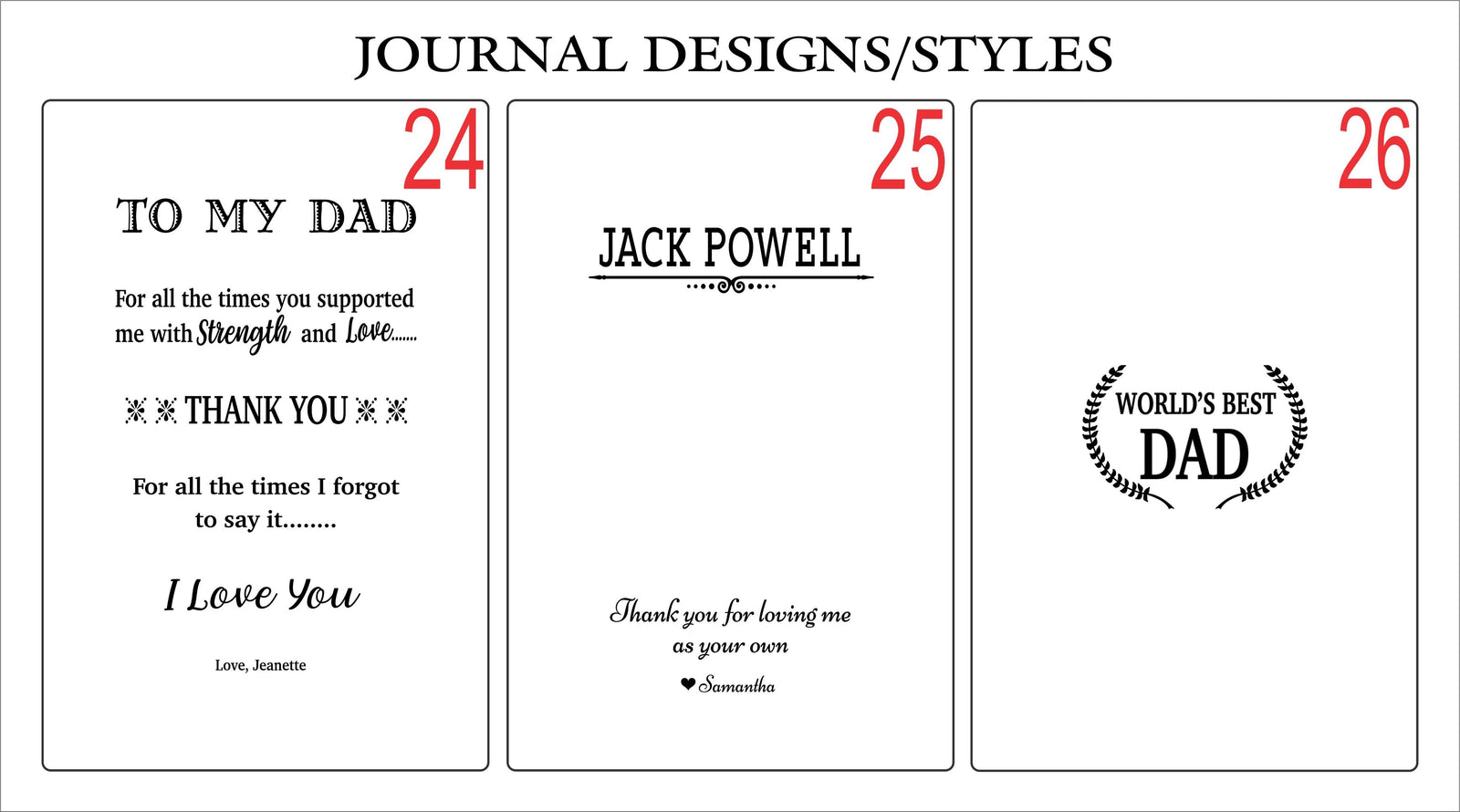 Father's Day Gift for Dad | Engraved Notebook Journal