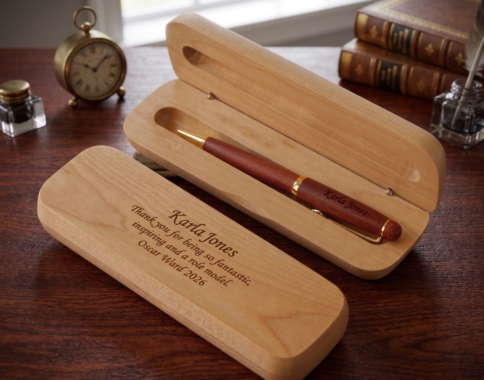 Engraved Boss Appreciation Gift: Custom Wood Pen WMPEN48