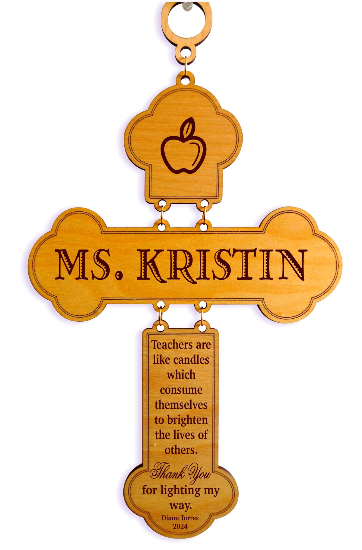 Teacher Gift Personalized | Teachers End of Year  Thank You Cross GDT3