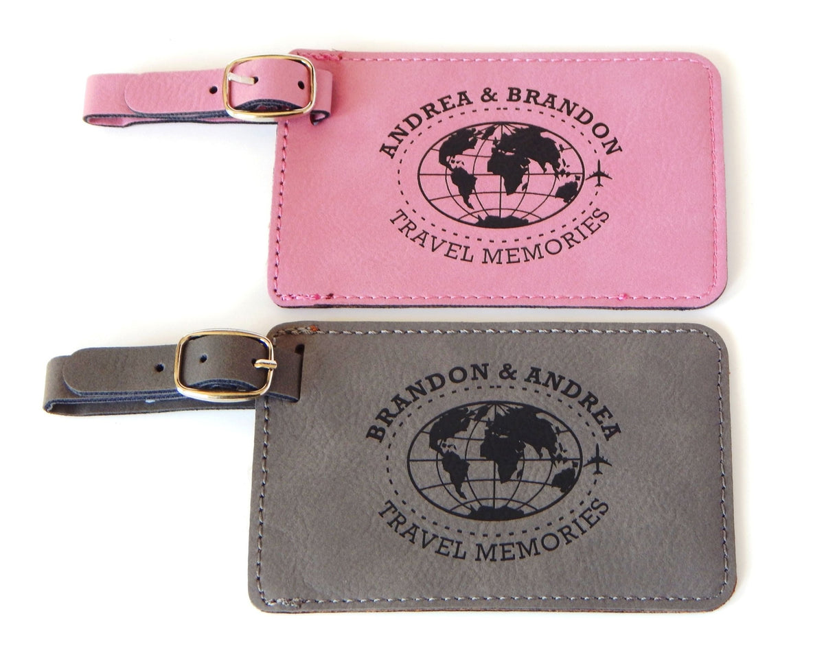 Mr. and Mrs. Personalized Luggage Tags | Engraved Passport Holders