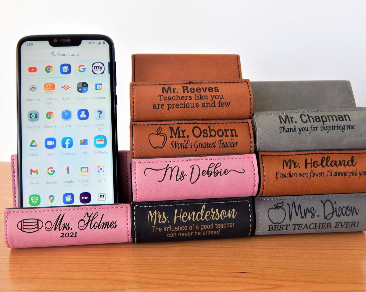 Teacher End of Year Gifts | Christmas Gift for Men | Personalized Phone Stand for Desk