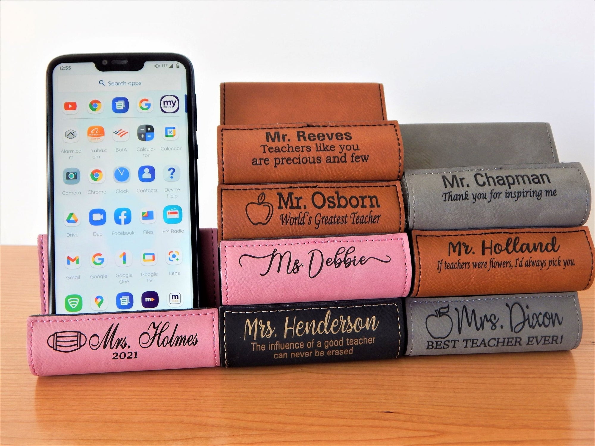 Teacher Appreciation Gift for Student | Personalized Phone Stand for Desk