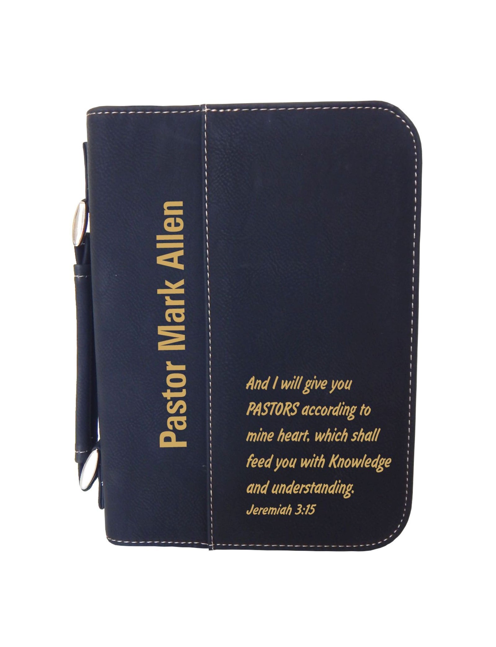 Personalized Leather Bible Cover Pastor Appreciation Gift, BCL017