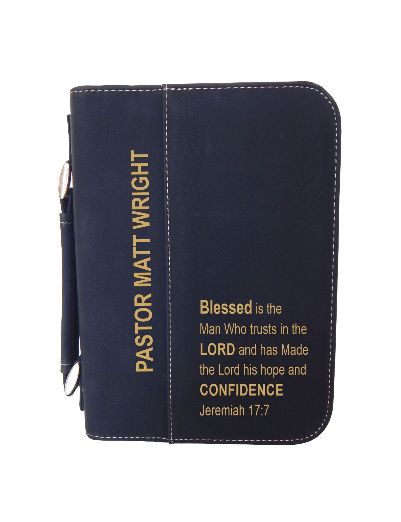 Personalized Pastor Bible Cover: Custom Religious Gift for Bishop BCL030