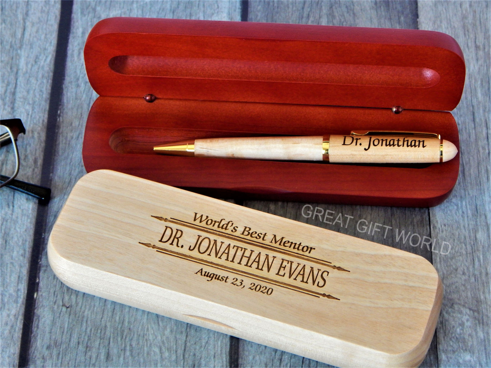 Engraved Mentor Teacher Gift: Personalized Wooden Pen