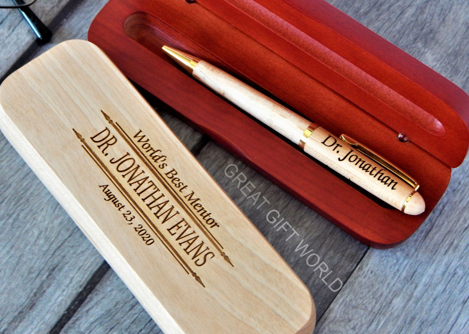 Engraved Mentor Teacher Gift: Personalized Wooden Pen