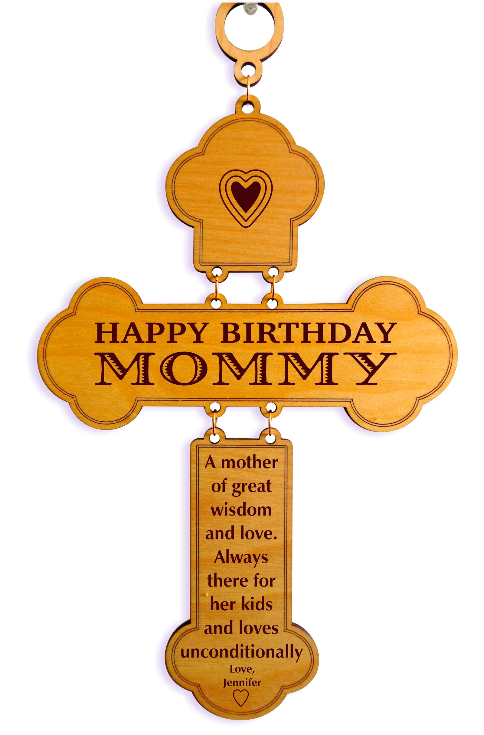 Birthday Gift for Mom | Mommy Christian Gift | Personalized Wall Wood Cross