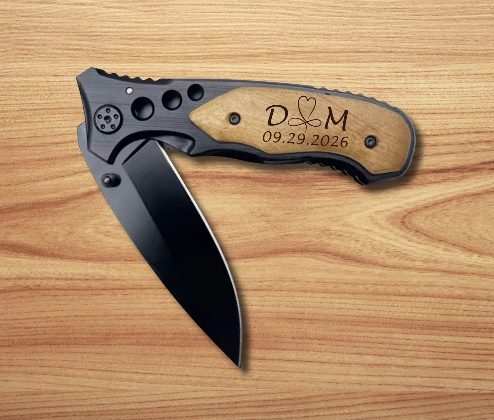 Engraved Pocket Knife | Personalized Boyfriend Anniversary Gift GGC9