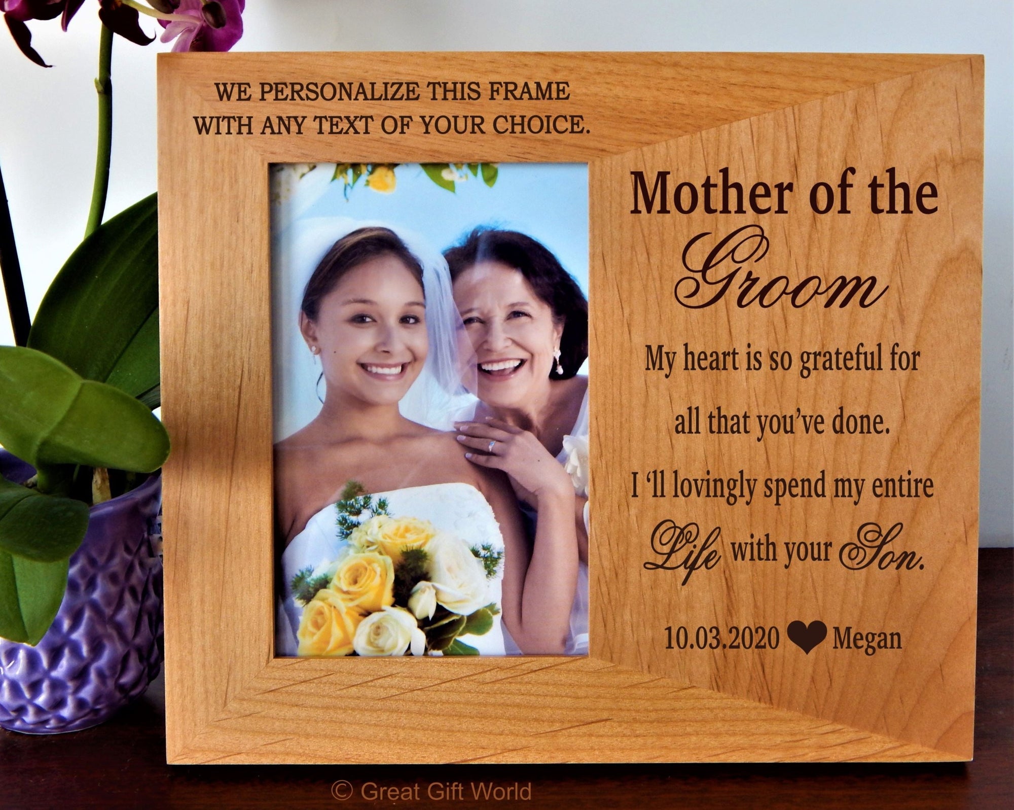 Wedding Gift for Parents | Custom Picture Frame | Personalized Mother in law Gift