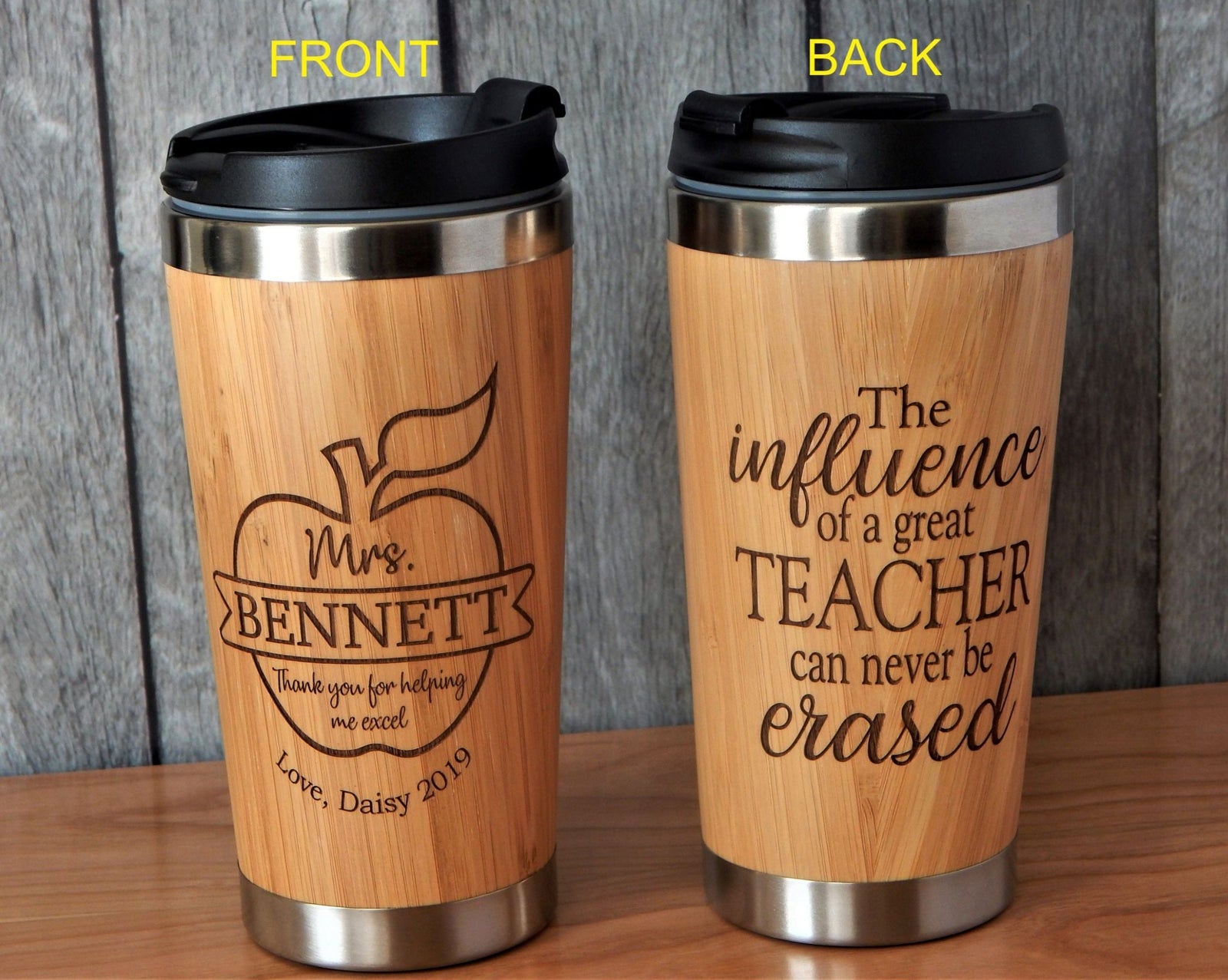 Apple Tumbler Gift for Teacher | Teachers personalized Travel Coffee Mug