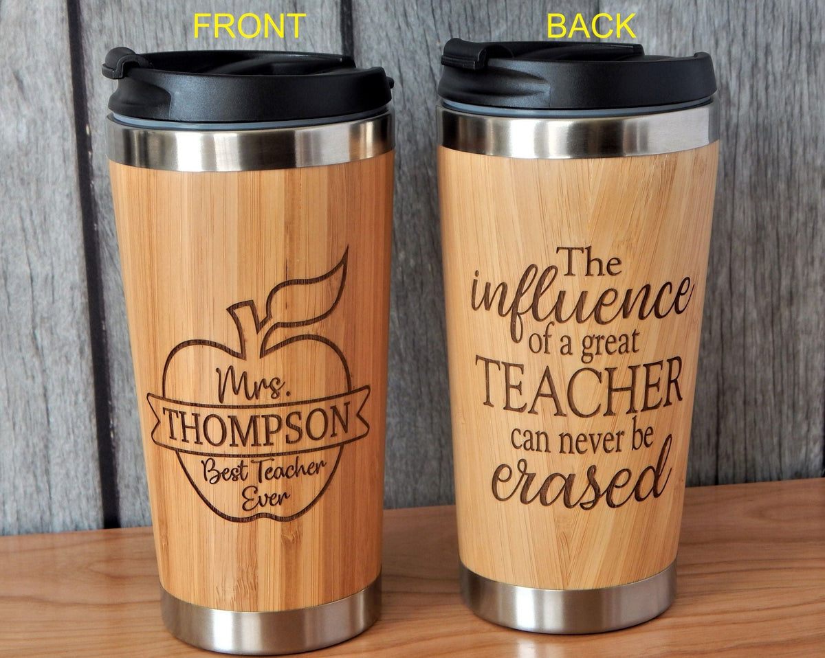 Custom Teacher Tumbler Mug Gift | Personalized Travel Coffee Cup | Teachers Gifts