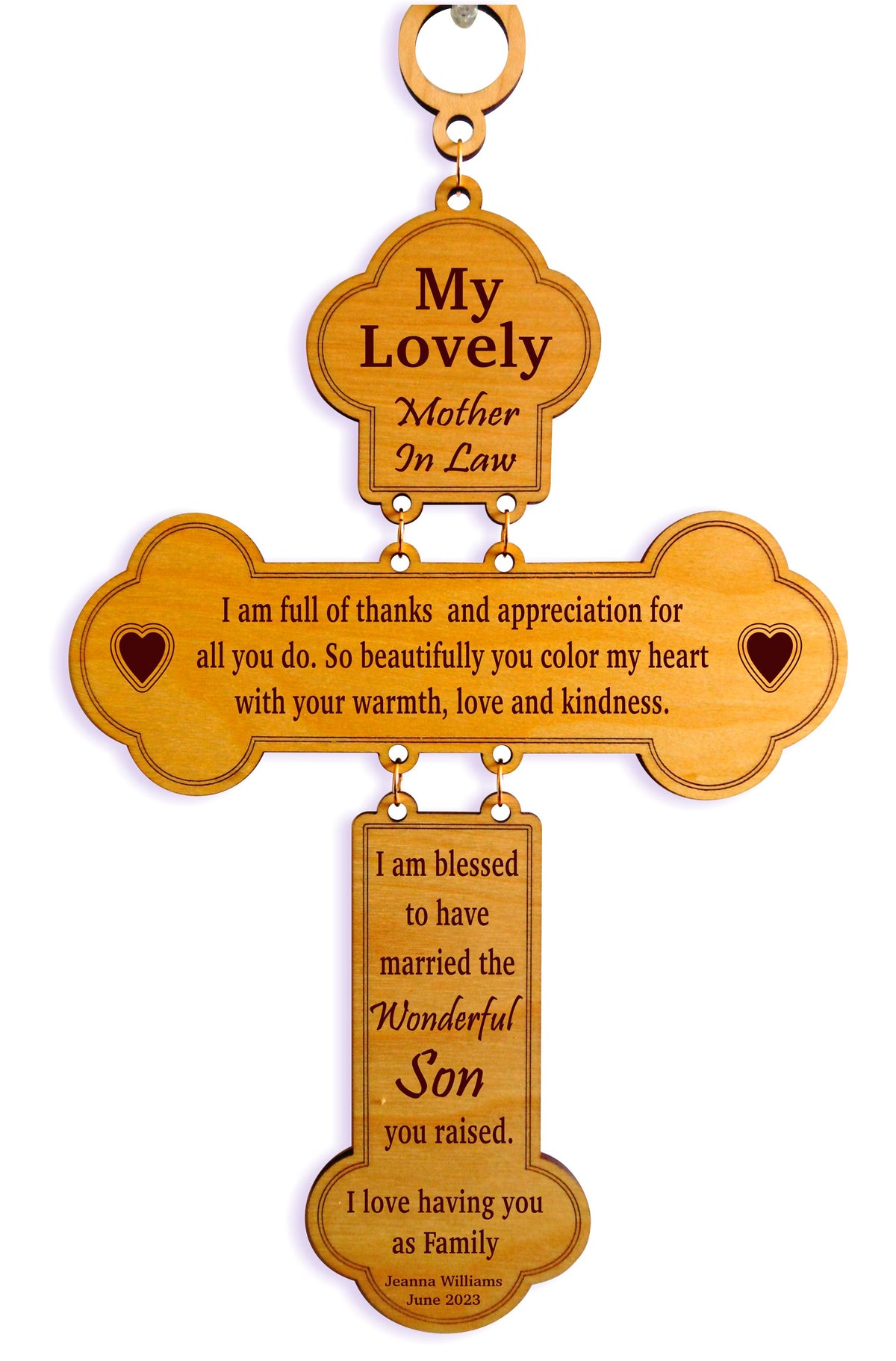Mother of the Groom Gift | Wedding Gift for Father In Law | Custom Parents Cross