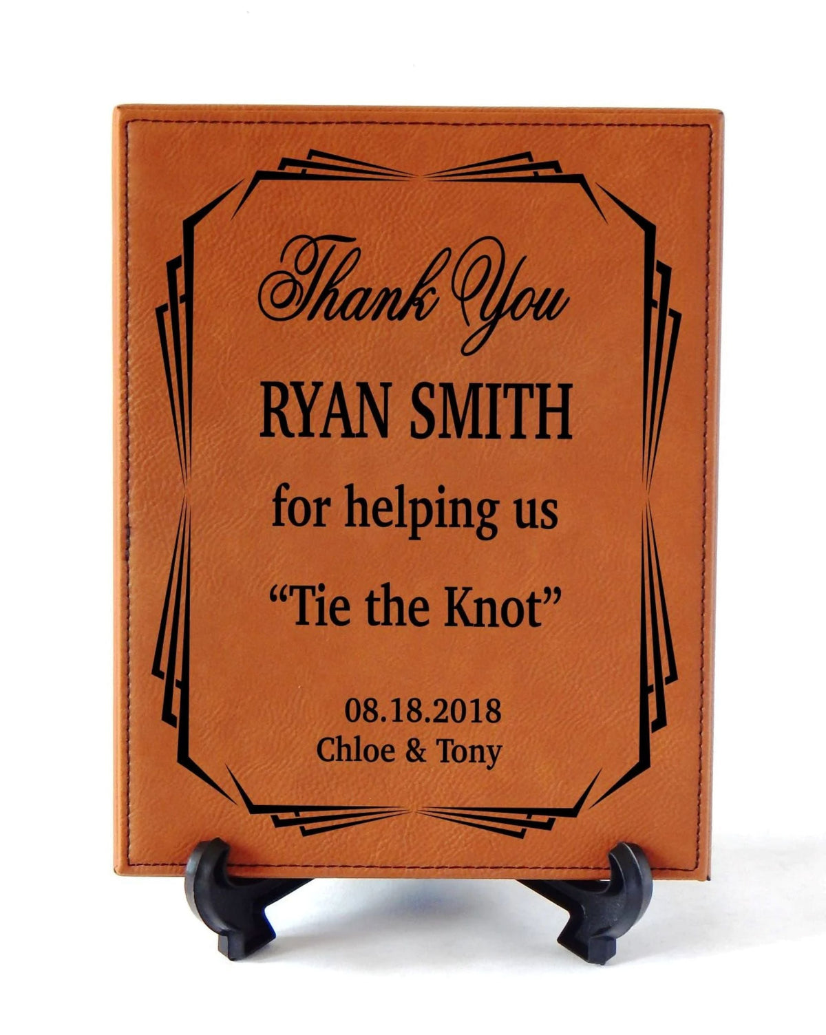 Wedding Thank you Gift for Officiant | Pastor Engraved Plaque