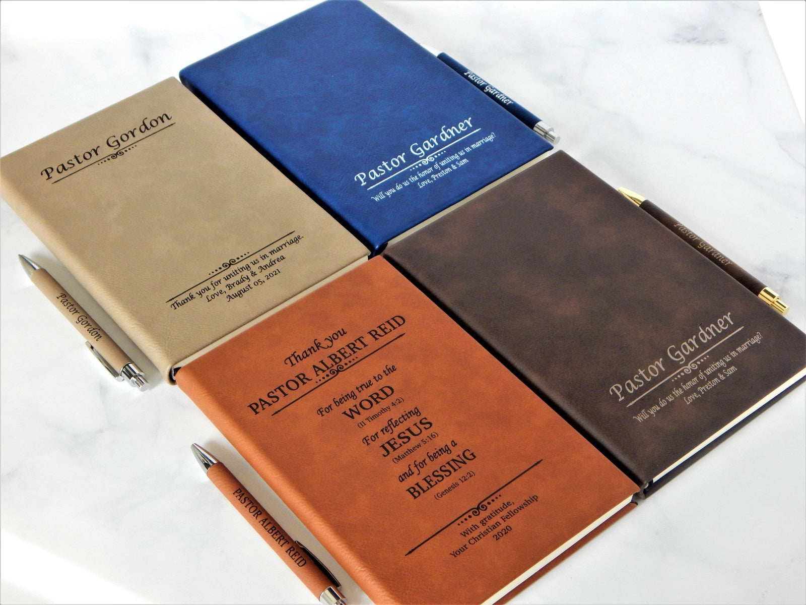 Personalized Leather Journal Notebook: Engraved Logo Business Gift