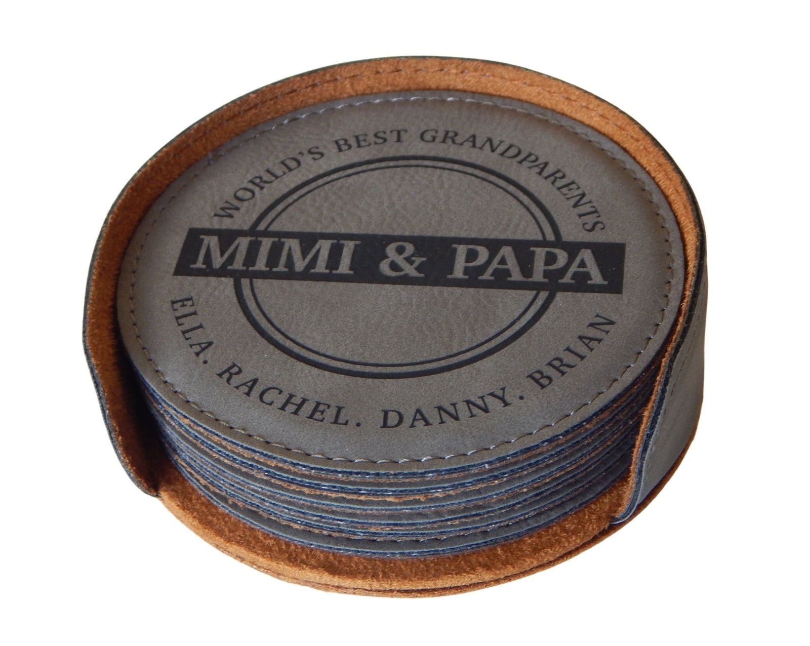 Grandparents Gifts | Custom Gift for Grandma | Grandpa Personalized Coasters