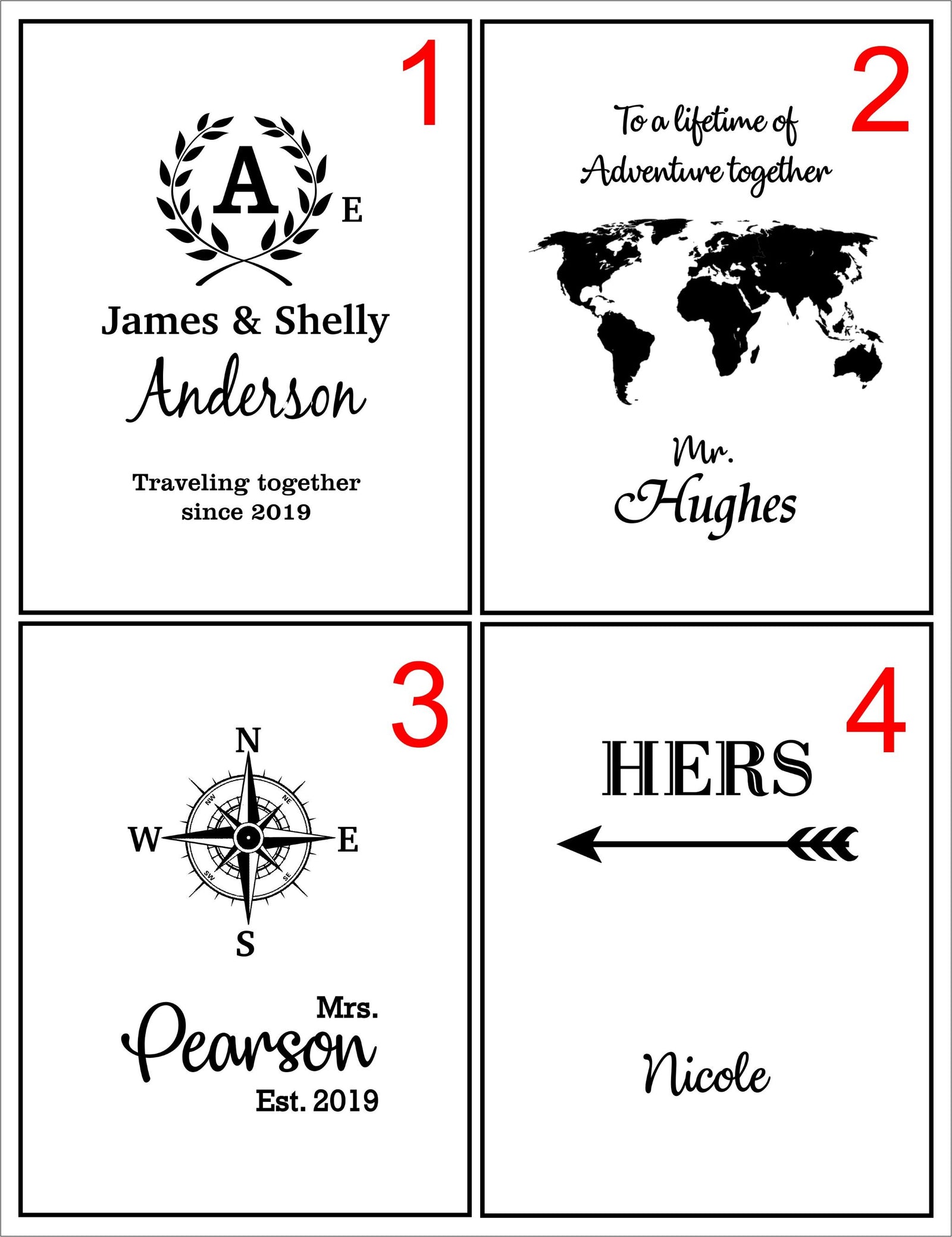 Mr. and Mrs. Personalized Passport Covers | Travel Gift Set for Couple