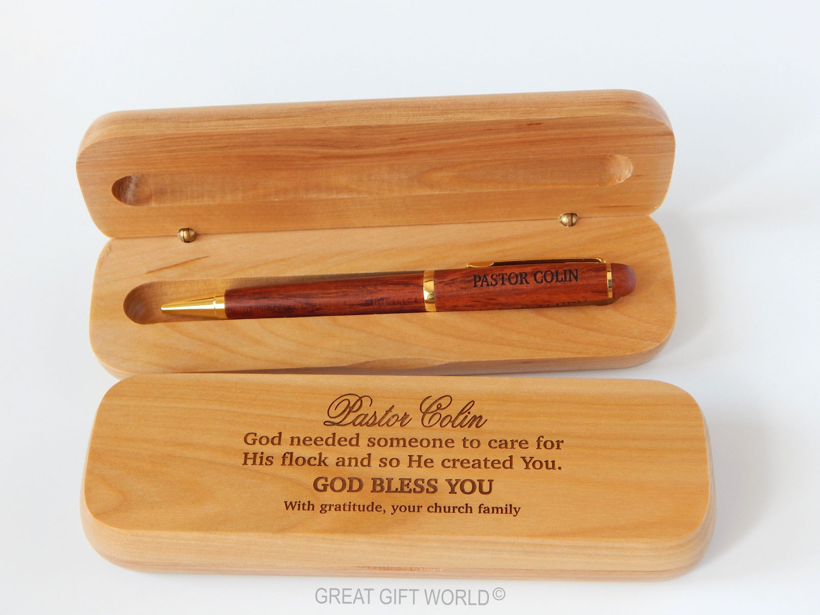 Personalized Wooden Pen Pastor Appreciation Gift