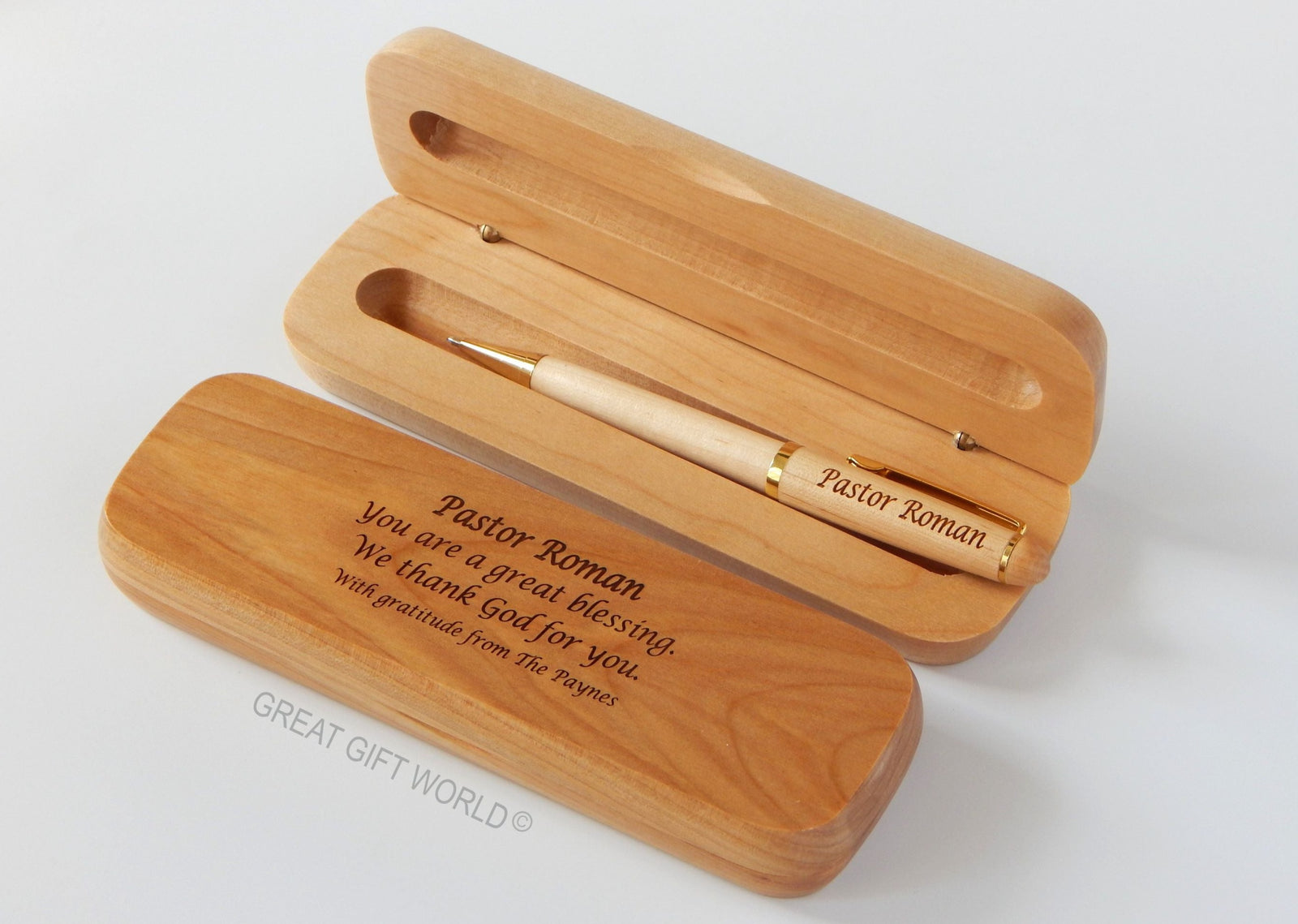 Engraved Wooden Pen Personalized Gift for Pastor