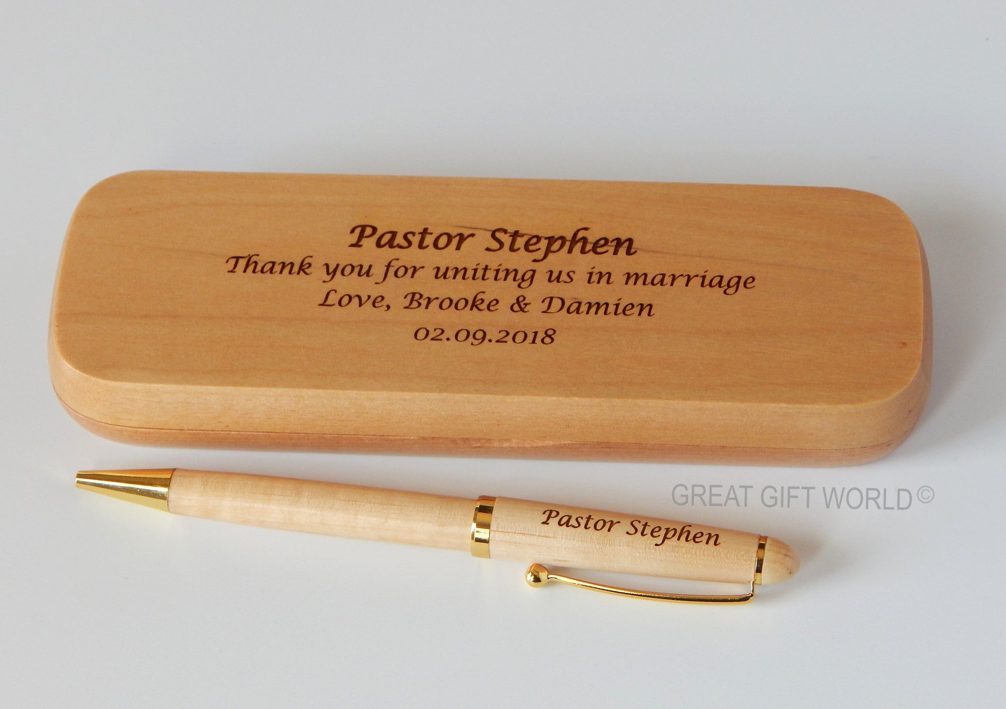 Personalized Wooden Pen | Wedding Officiant Gift | Pastor Gift