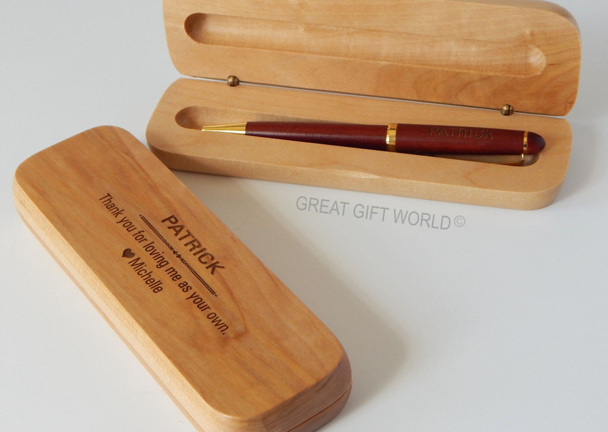 Personalized Gift for Stepdad | Father&#39;s Day Gift from Stepdaughter | Wooden Pen