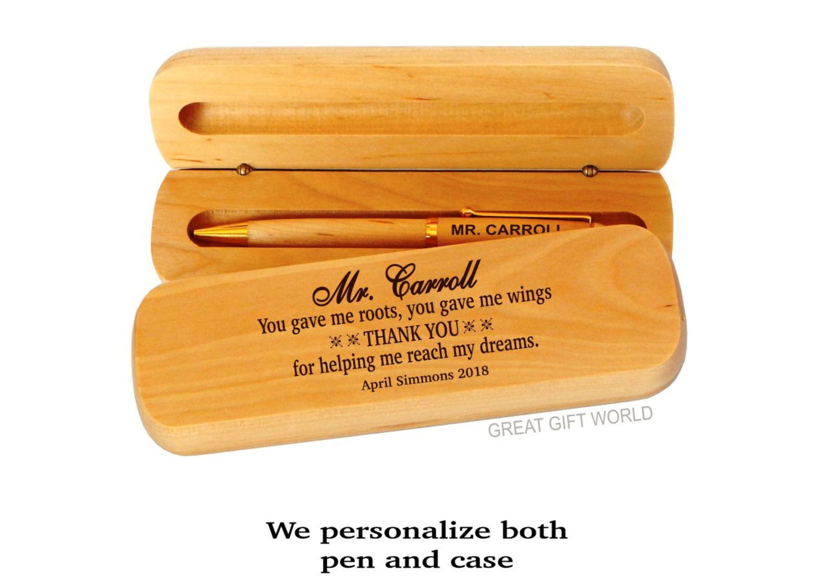 Teacher Gift | Personalized Gifts for Mentor | Custom Wooden Pen
