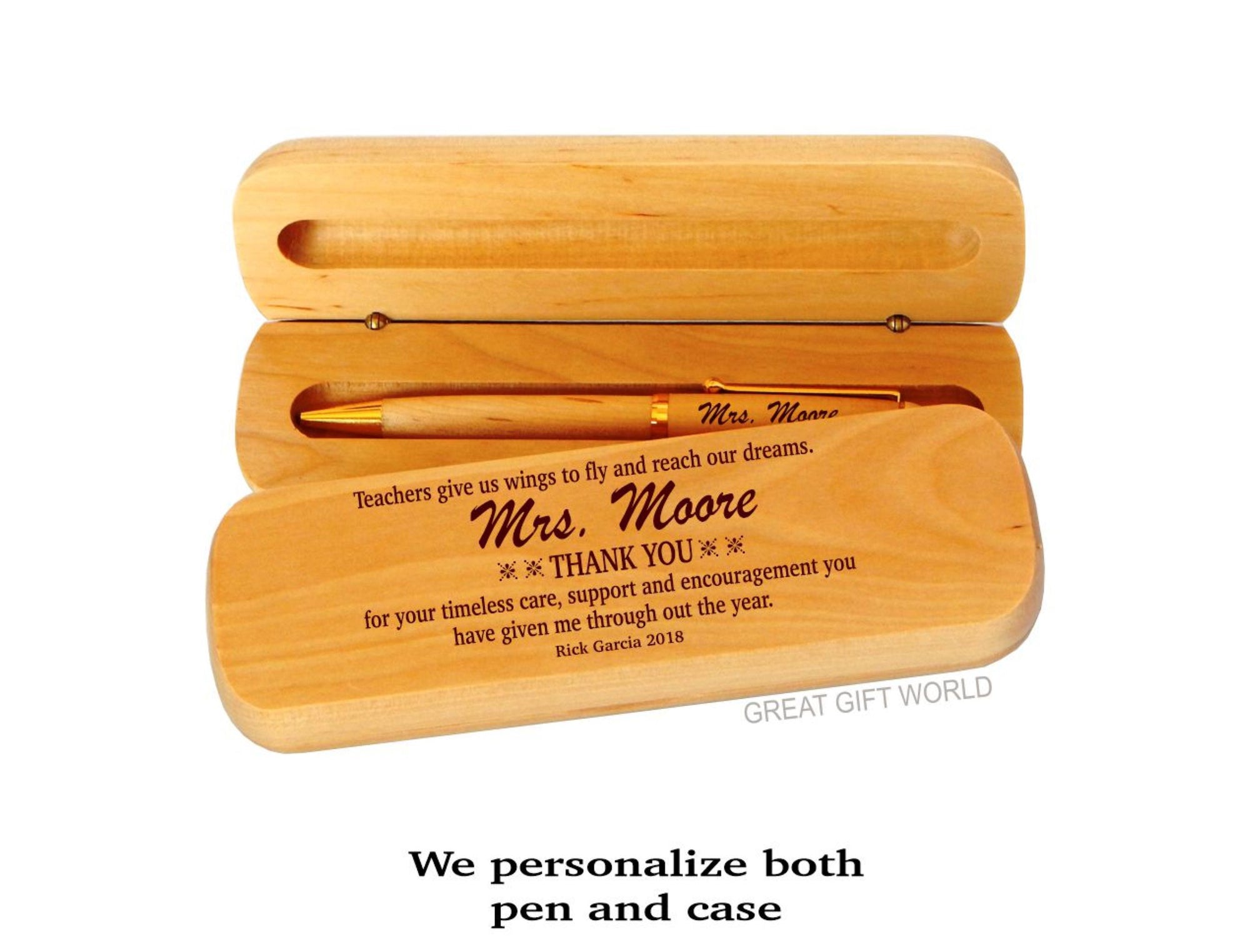 Personalized Teacher Gift | Engraved Pen Case | Teachers Thank you Gifts