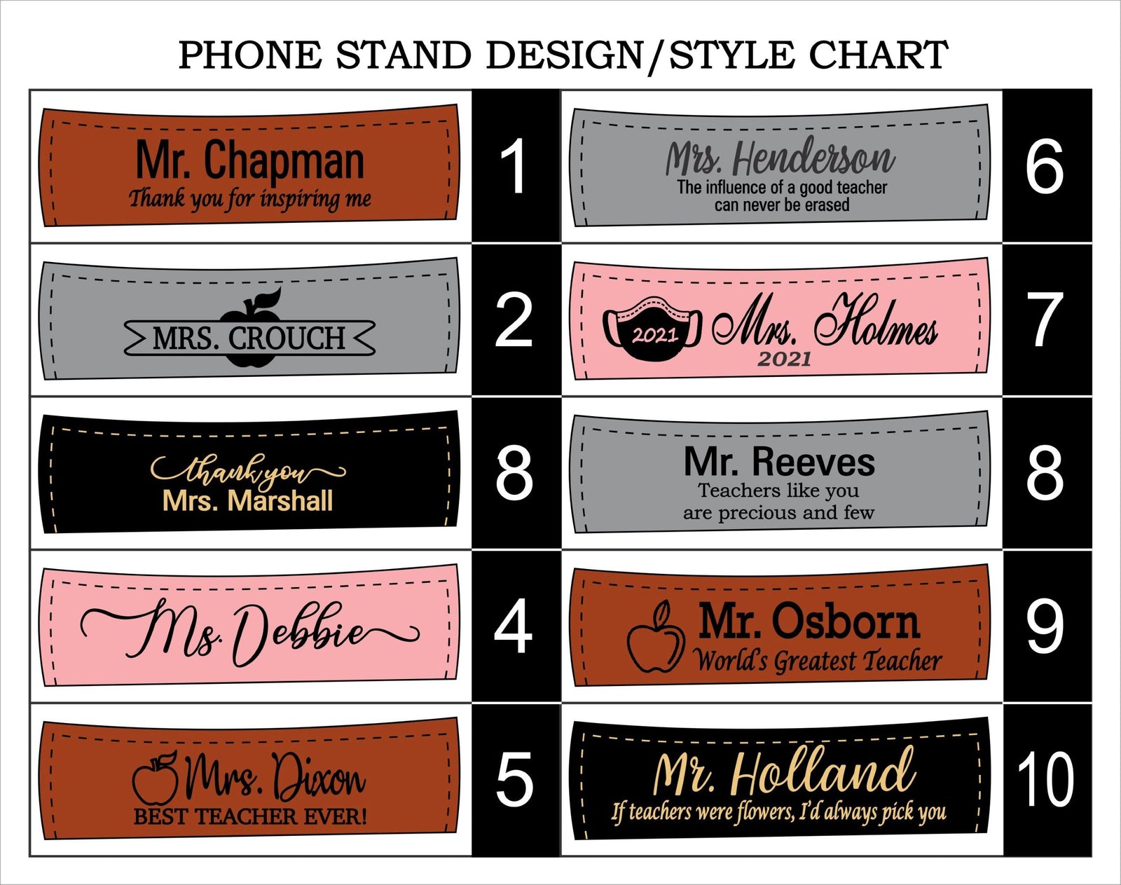 End of School Year Teacher Gifts | Personalized Phone Stand | Teachers Christmas Gift