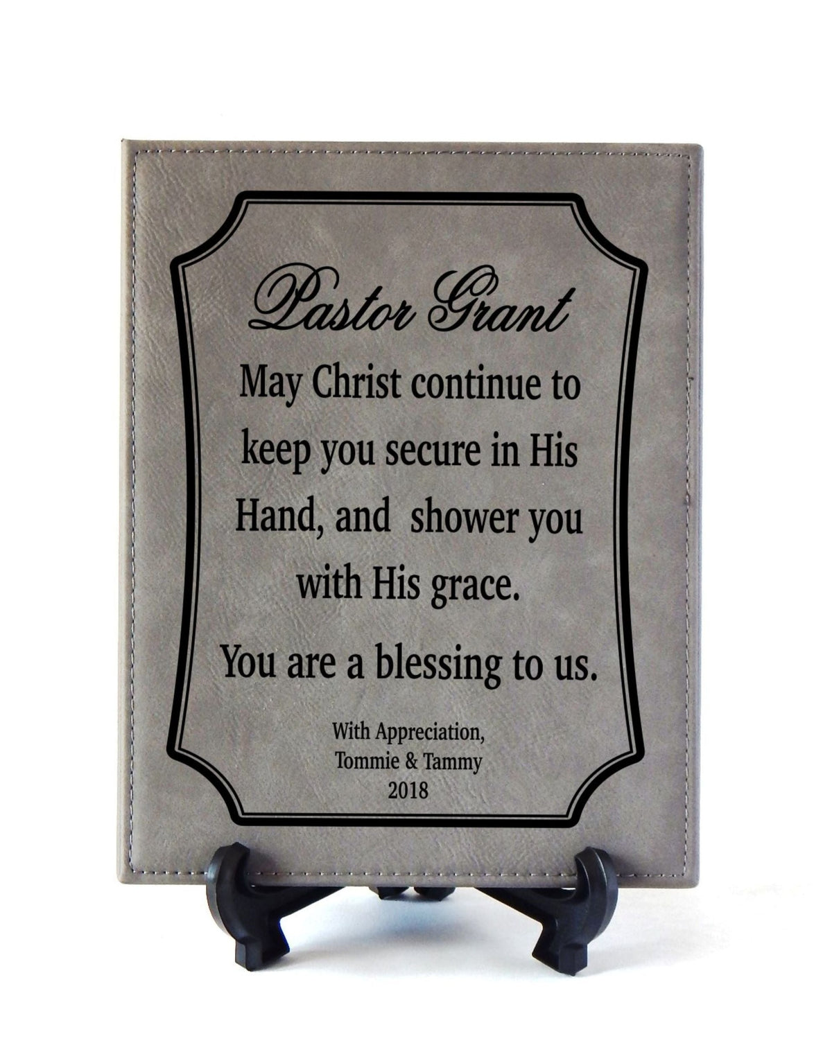 Pastor Appreciation Gift | Engraved Christmas Gifts for Priest | Personalized Plaque