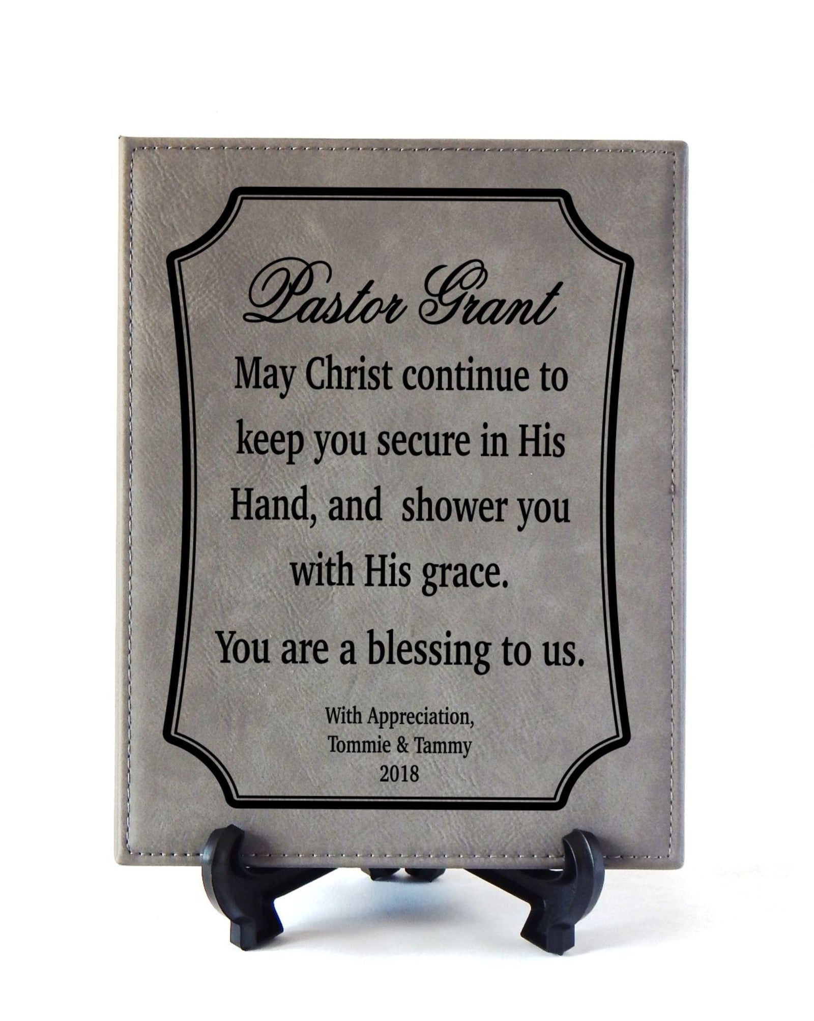 Personalized Pastor Appreciation Plaque Gift: Engraved Priest Sign