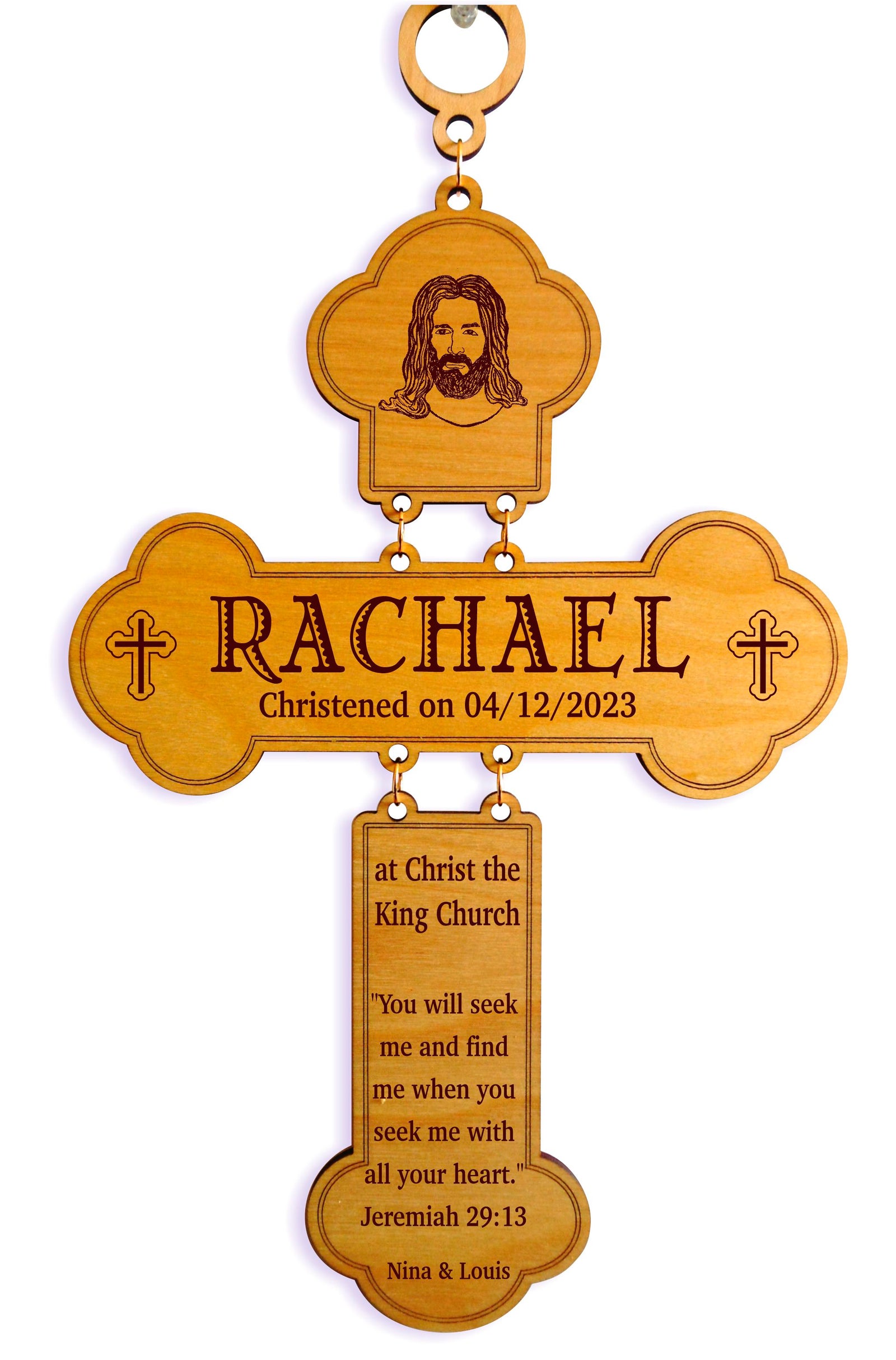 First Holy Communion Gift | Confirmation Gifts for Boys | Girls | Personalized Cross GWH1