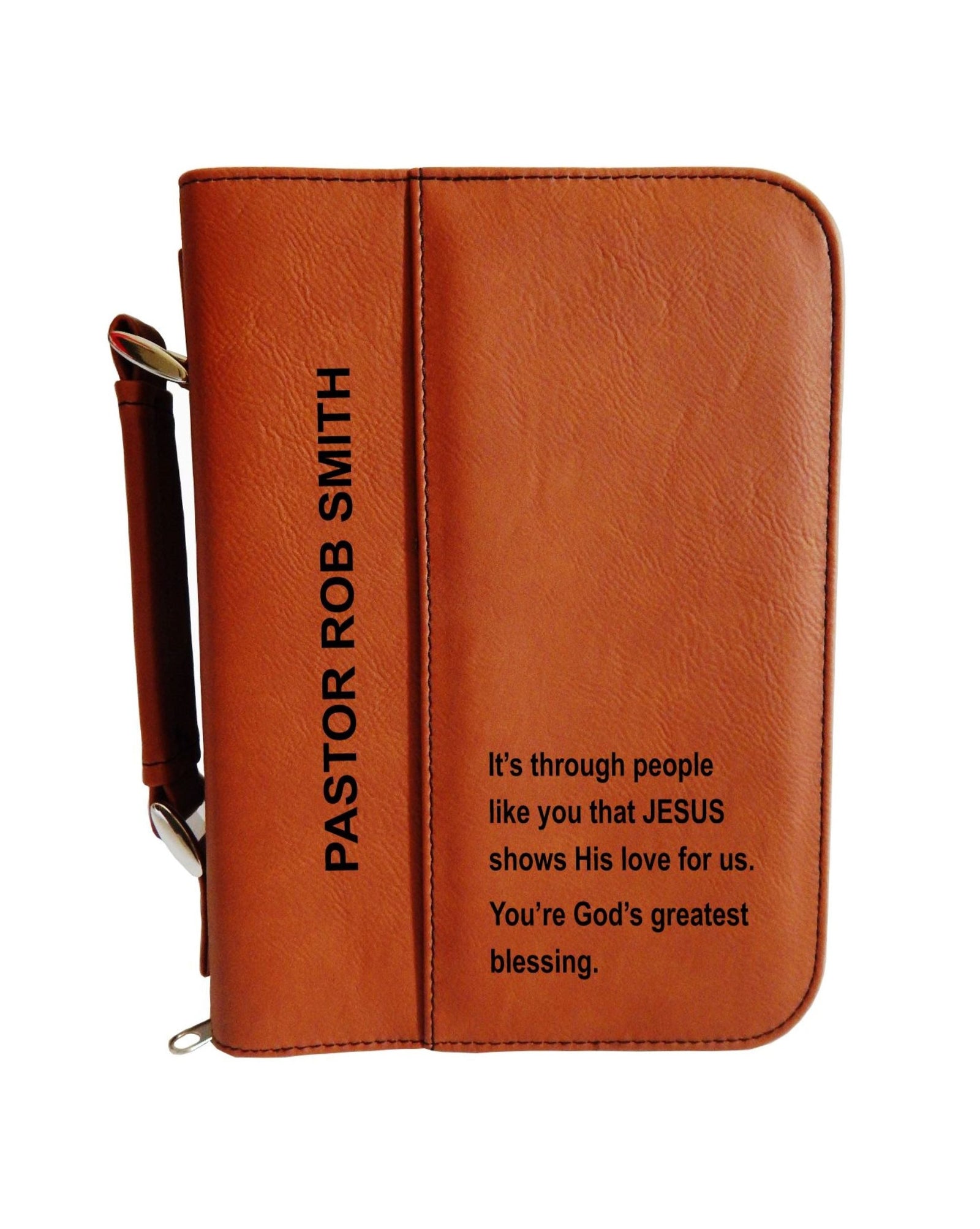 Personalized Engraved Pastor Appreciation Gift Bible Cover BCL004