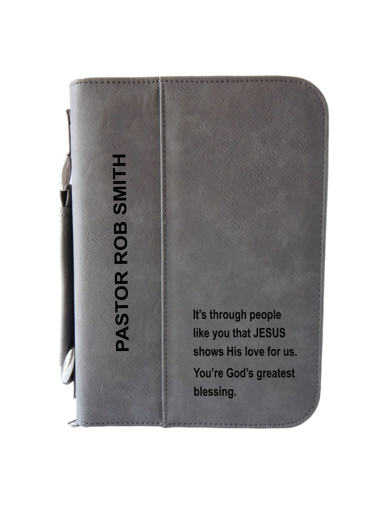 Personalized Engraved Pastor Appreciation Gift Bible Cover BCL004