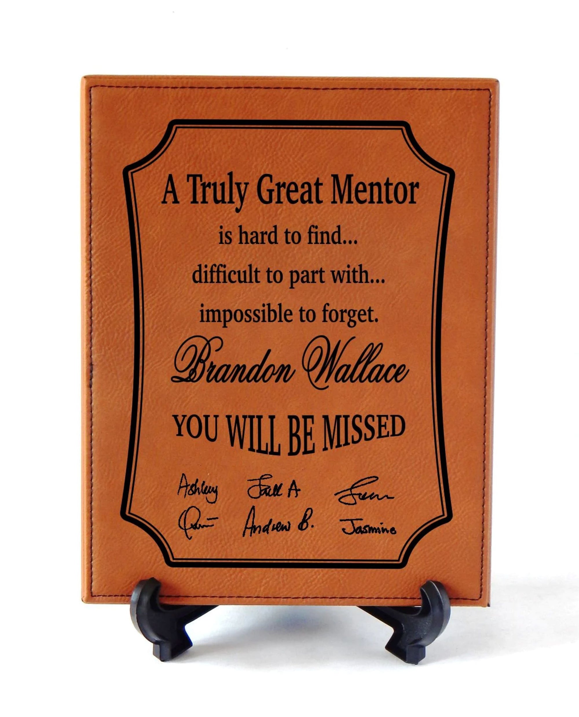 Retirement Gift for Boss | Gifts for Mentor Leaving Personalized | Engraved Plaque