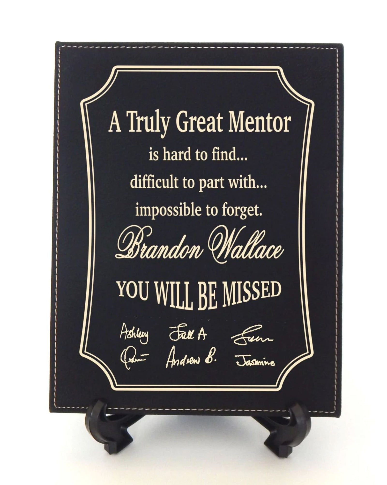 Personalized Engraved Plaque Retirement Gift for Mentor
