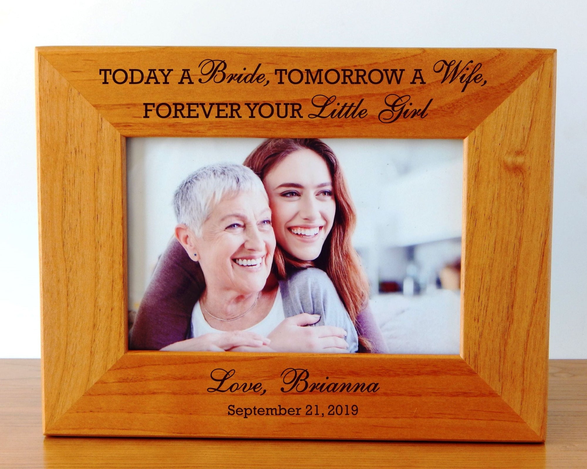 Personalized Picture Frame | Mother of the Bride Gift | Engraved Wedding Frames