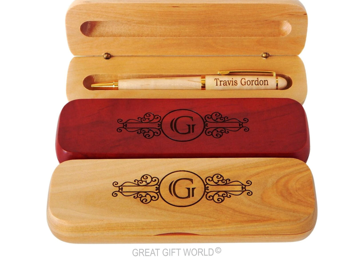Personalized Wood Pen Set | Monogram Engraved Corporate Office