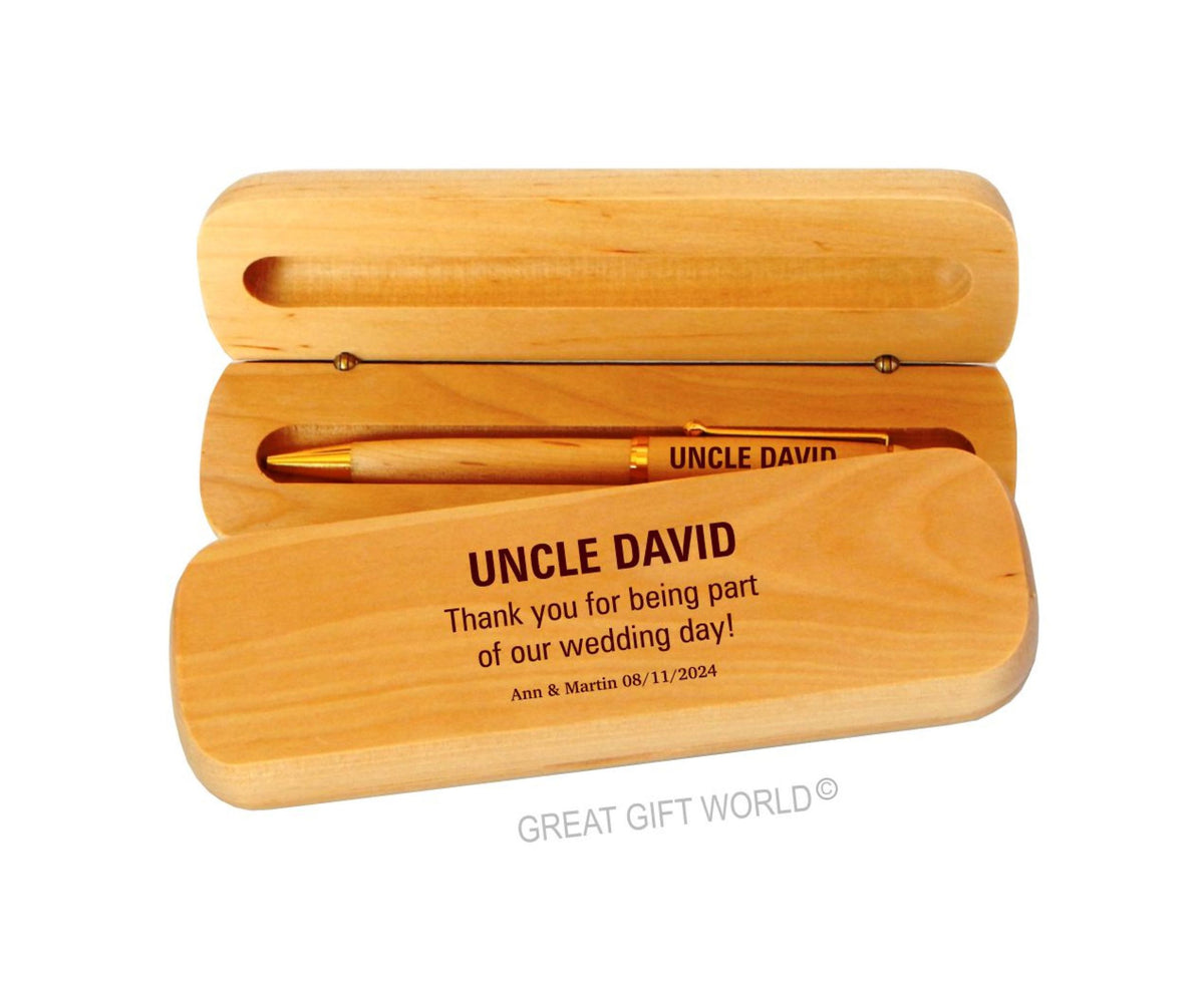 Uncle and Aunt of the Bride Wedding Gift | Thank you Wooden Pen