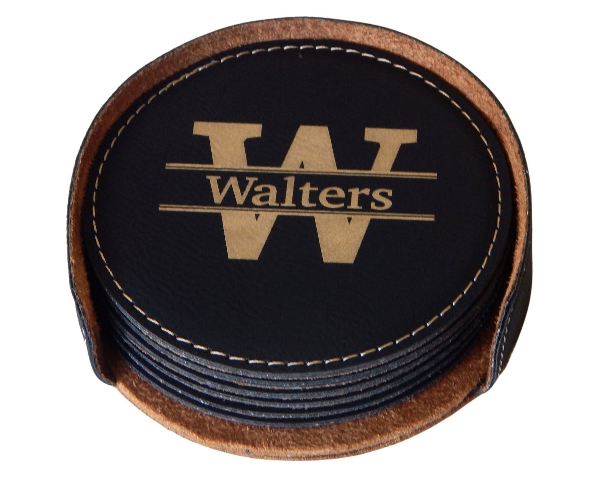 New Home Housewarming Gift | Personalized Gift for Couple | Leather Coasters