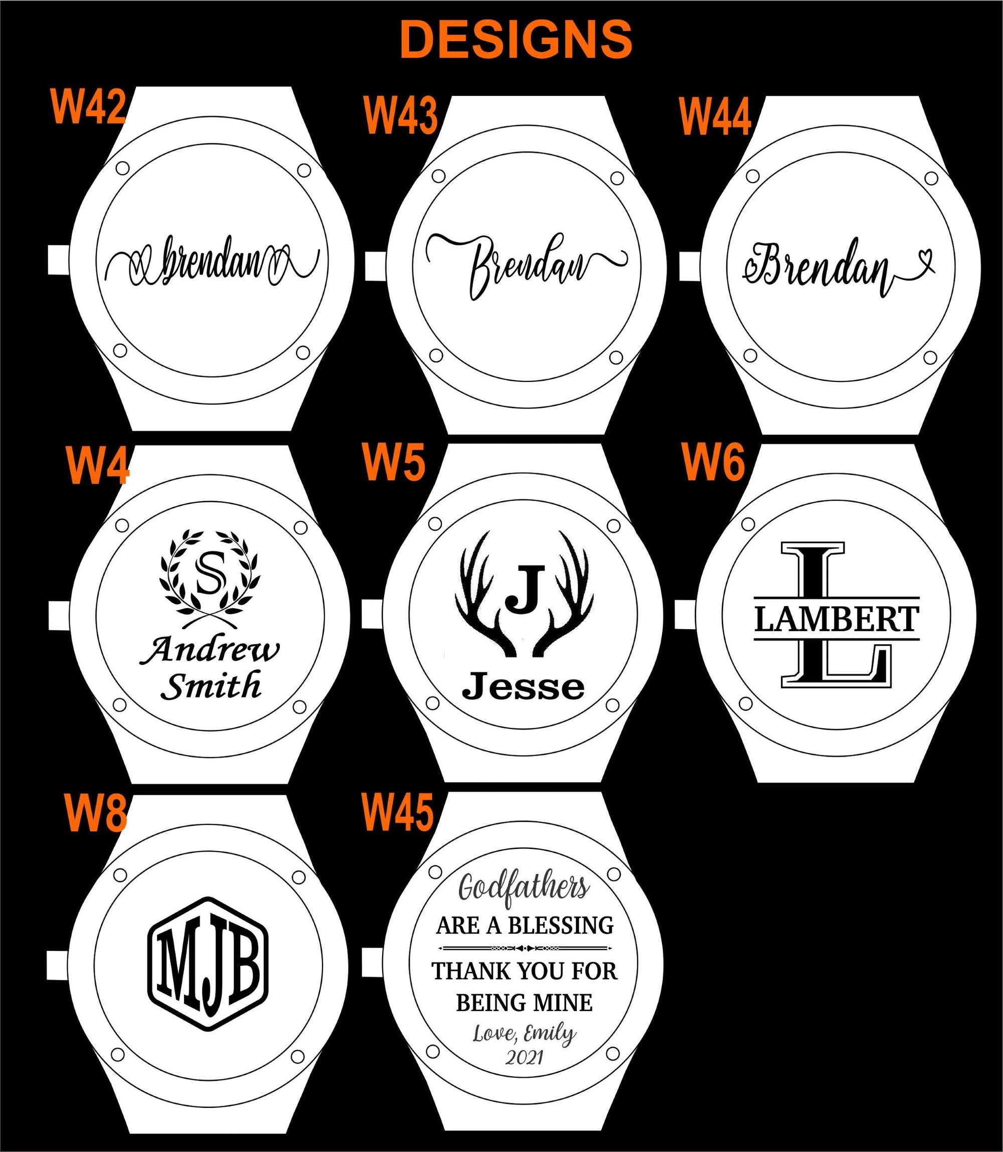 Godparent Watch for Baptism | Godfather Gift | Personalized Engraved Wood Watch