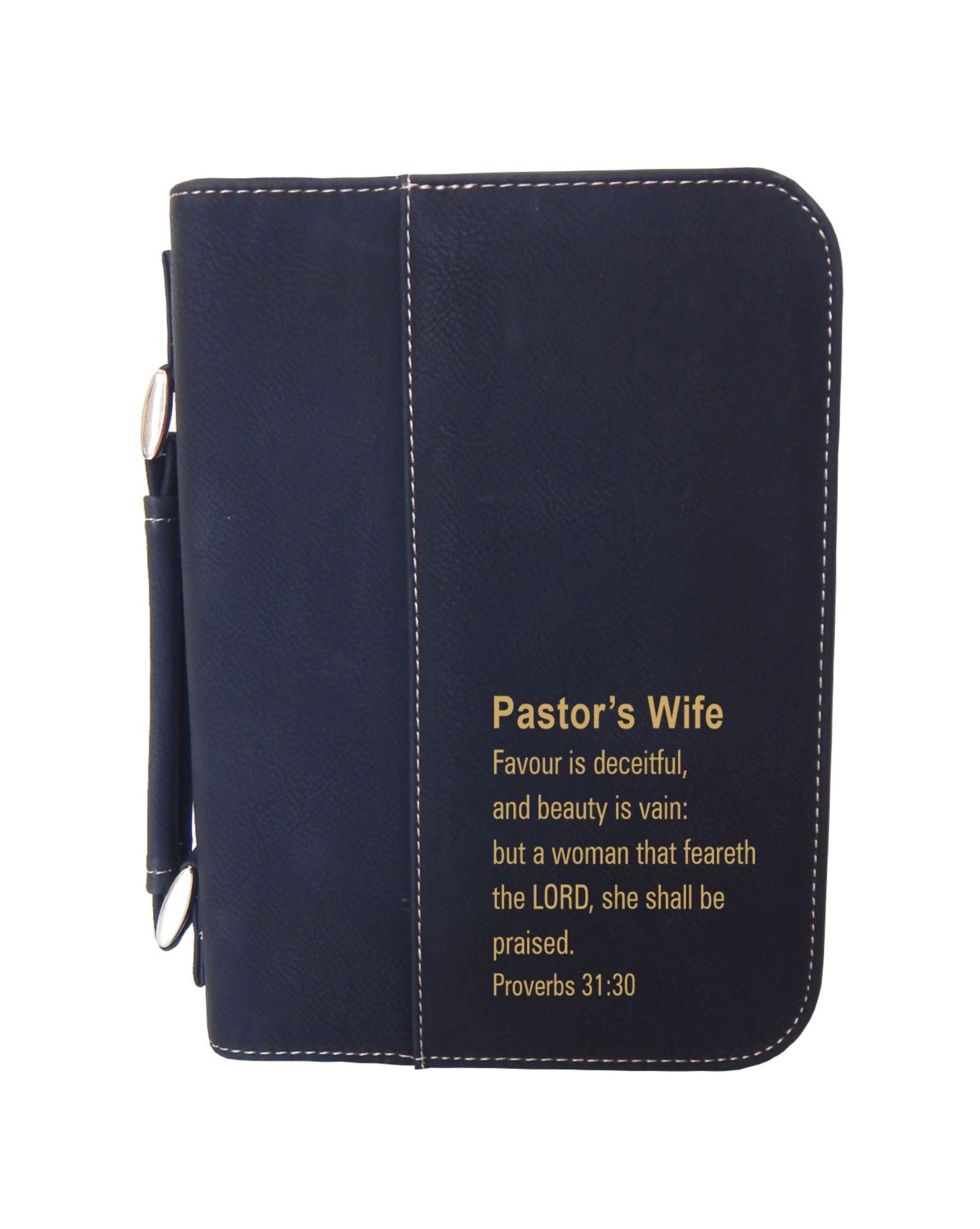 Custom Engraved Bible Cover Religious Gift for Pastor's Wife, BCL045