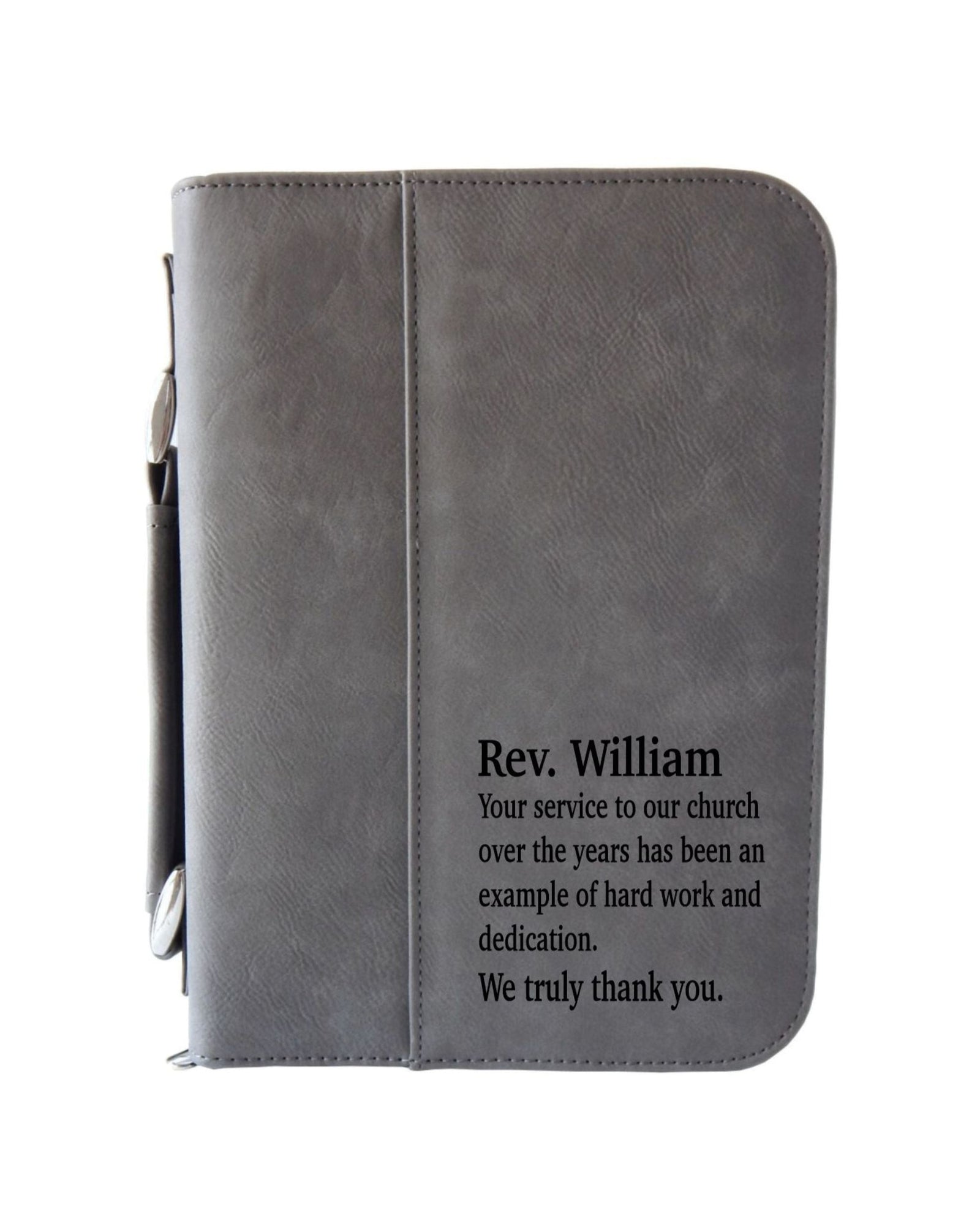 Engraved Leather Bible Cover Religious Gift for Pastor BCL039