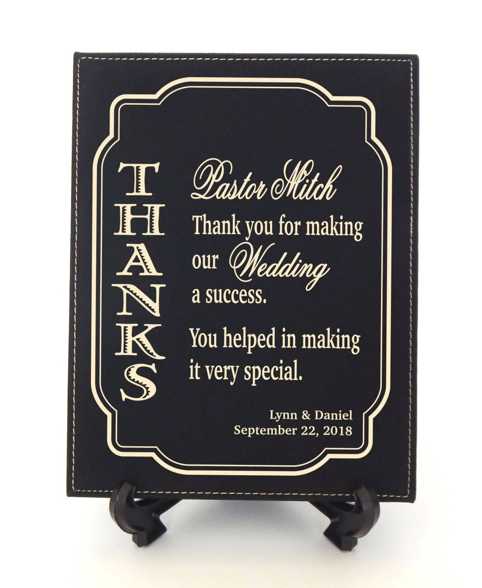 Custom Officiant Gift | Wedding Gifts for Pastor | Priest Thank you Plaque