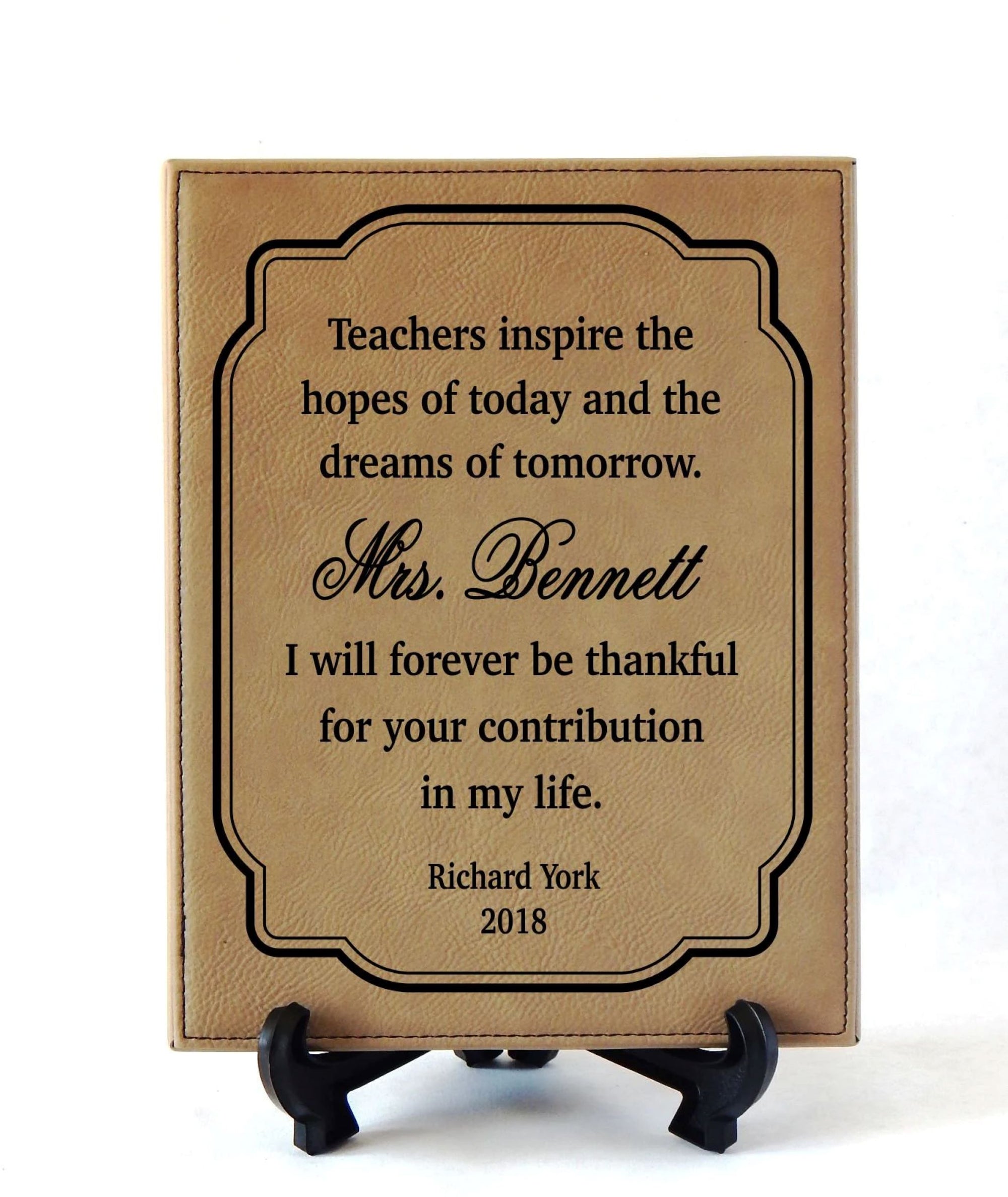 Teacher Appreciation Gift | Personalized Preschool Teacher Engraved Plaque